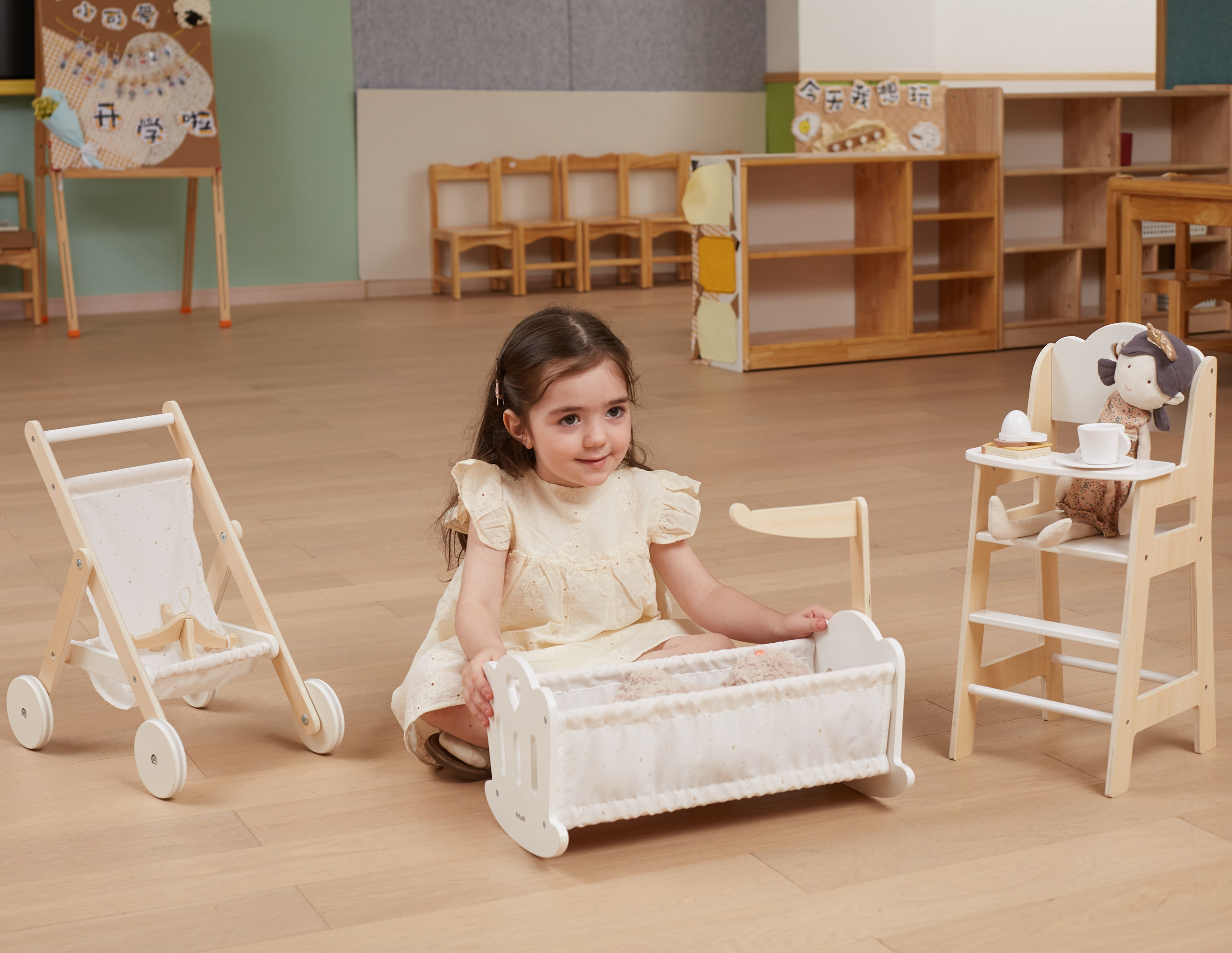 VIGA PolarB Wooden Doll Stroller - Slika 8