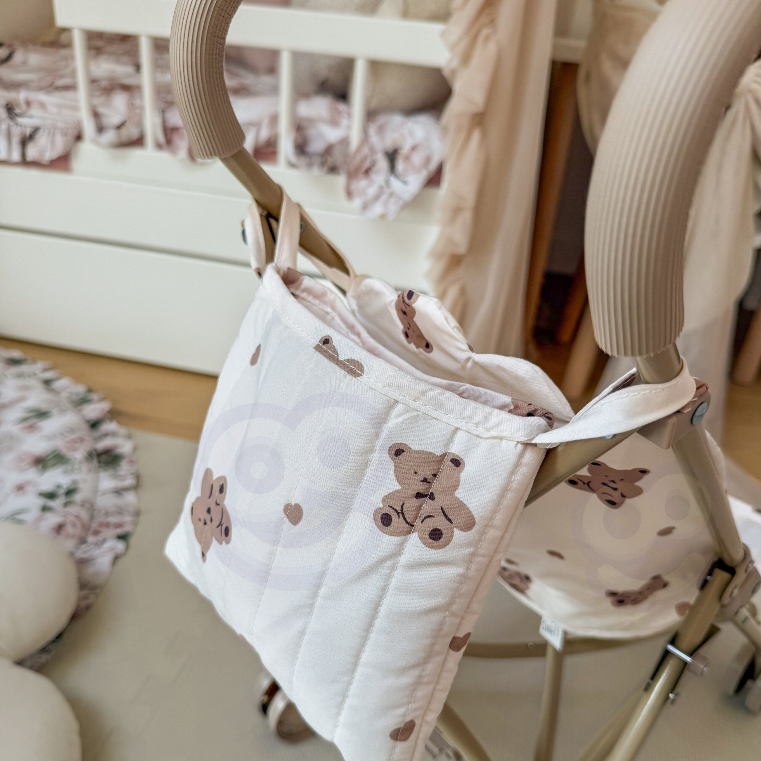 WOOPIE ROYAL Vintage Teddy Bear Doll Stroller - Slika 6