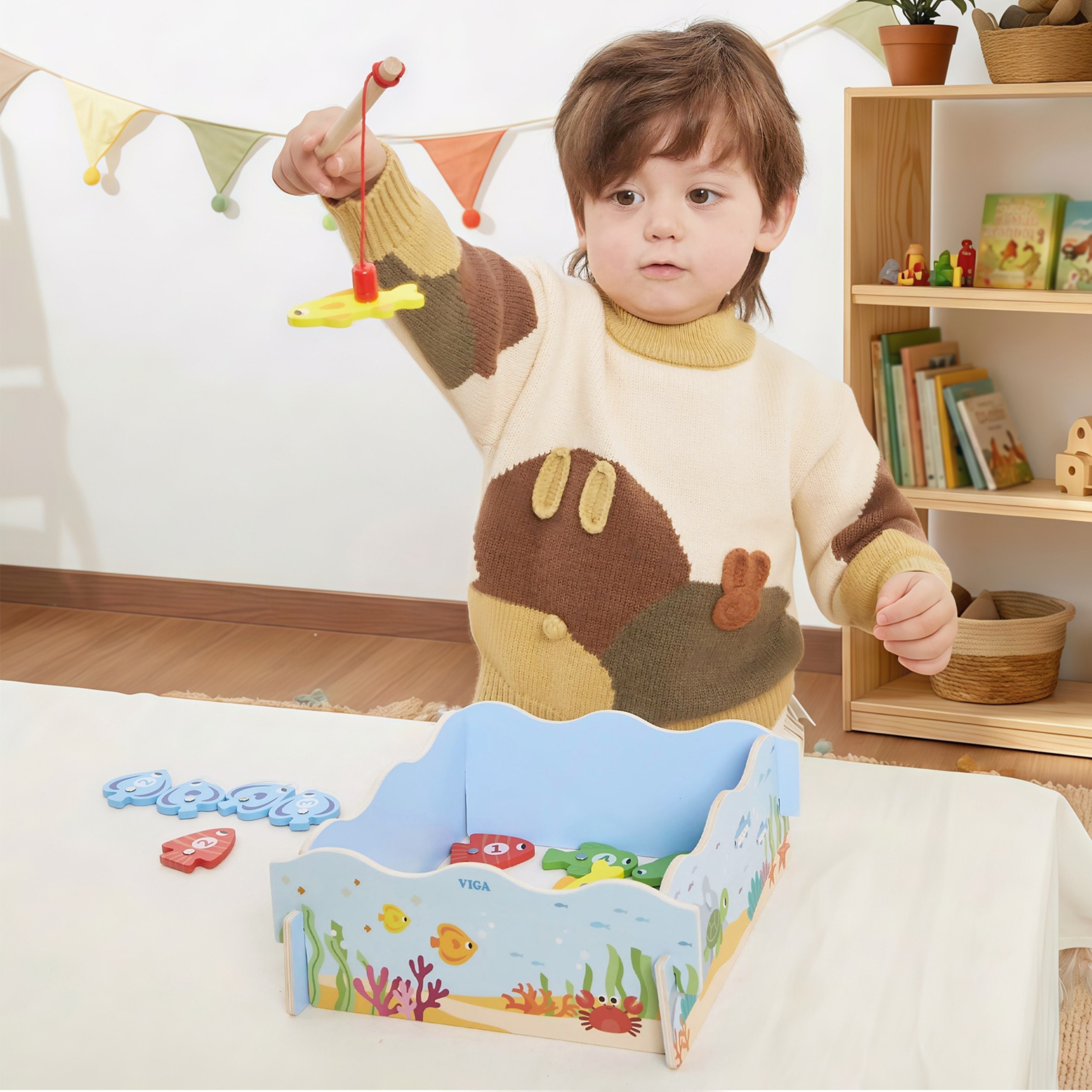 VIGA Wooden Magnetic Fishing Game – Learning and Fun in One - Slika 5
