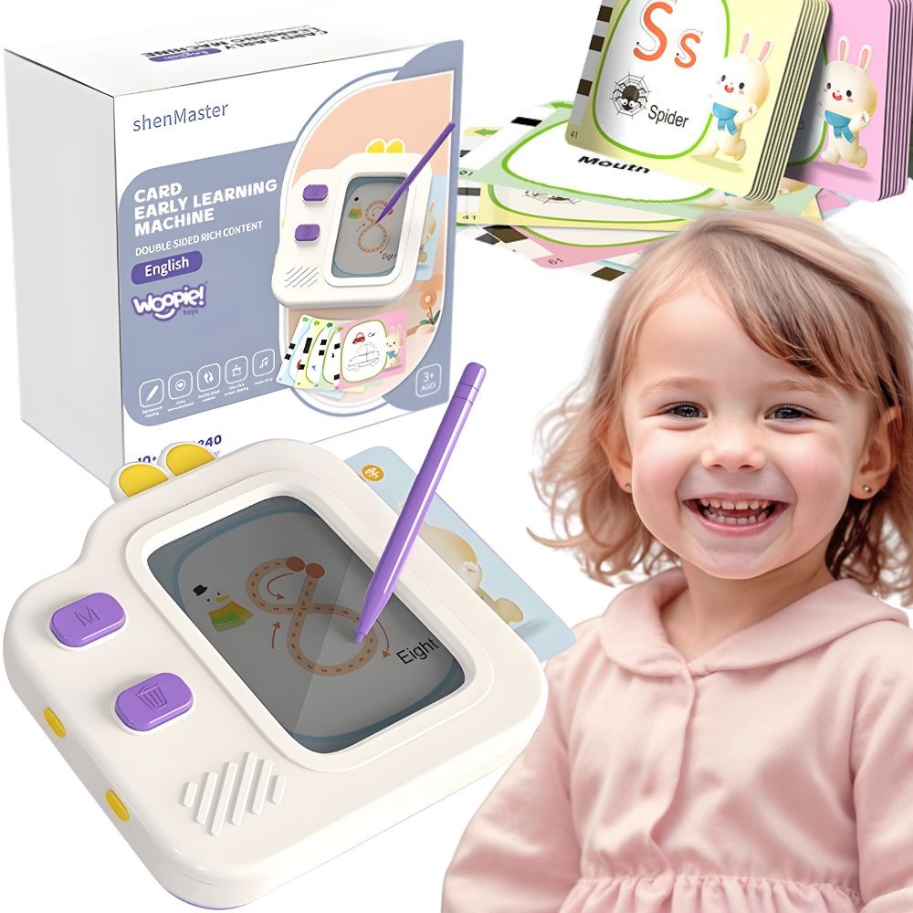 WOOPIE Graphic Tablet, Sketchpad for Learning Drawing and English, Card Reader, 120 pcs.