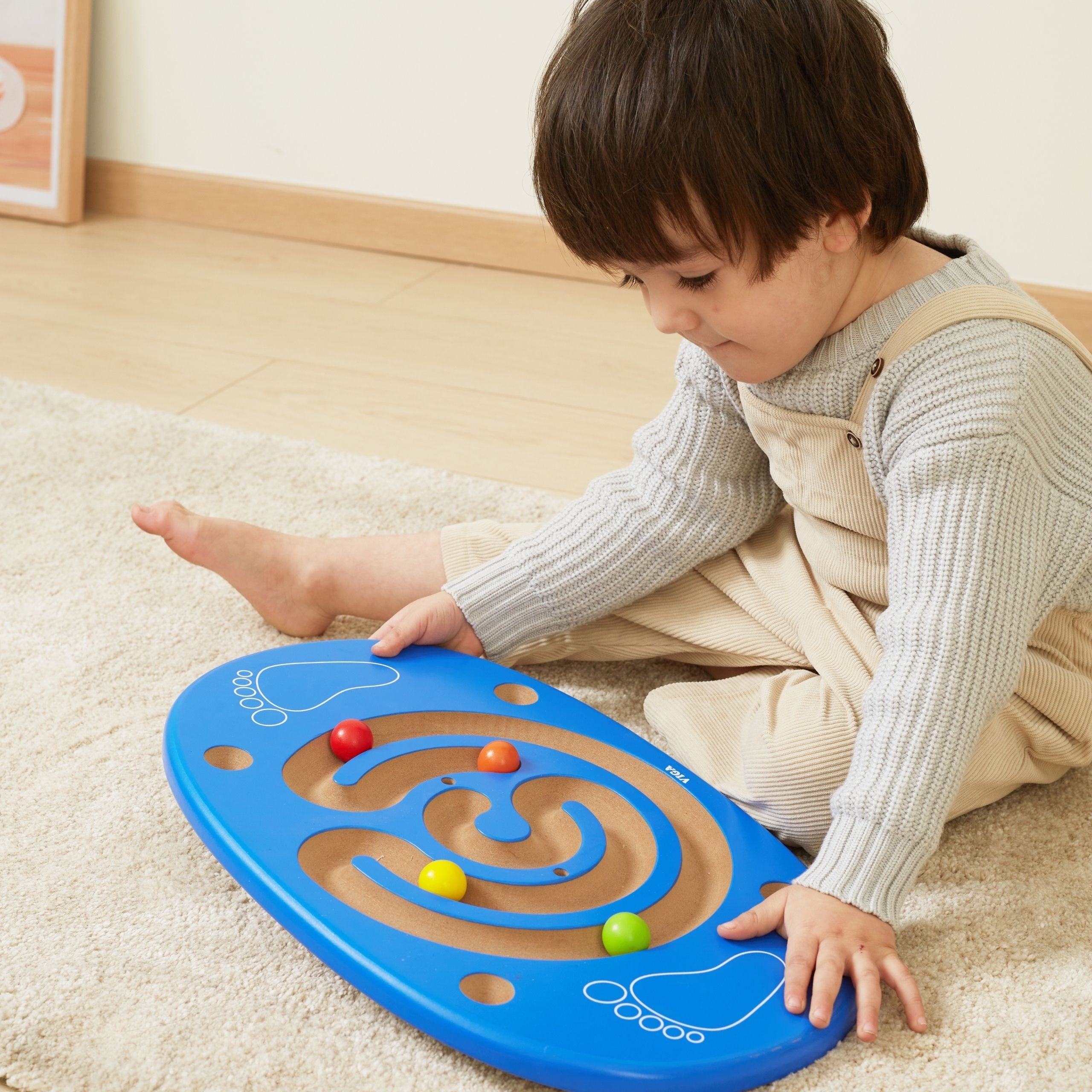 VIGA Sensory Wooden Balance Board with Maze - Slika 4