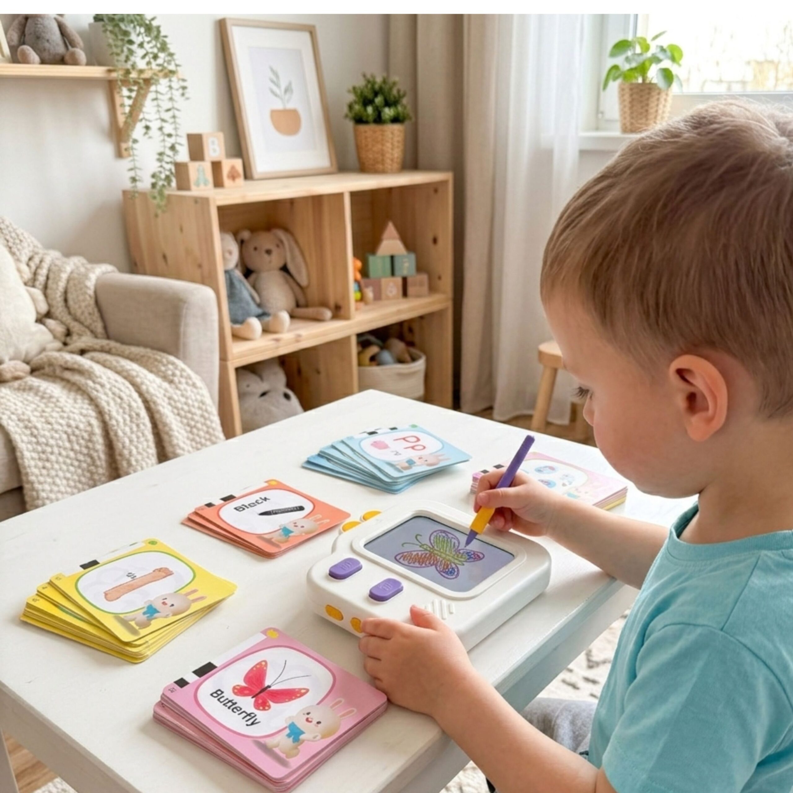 WOOPIE Graphic Tablet, Sketchpad for Learning Drawing and English, Card Reader, 120 pcs. - Slika 2