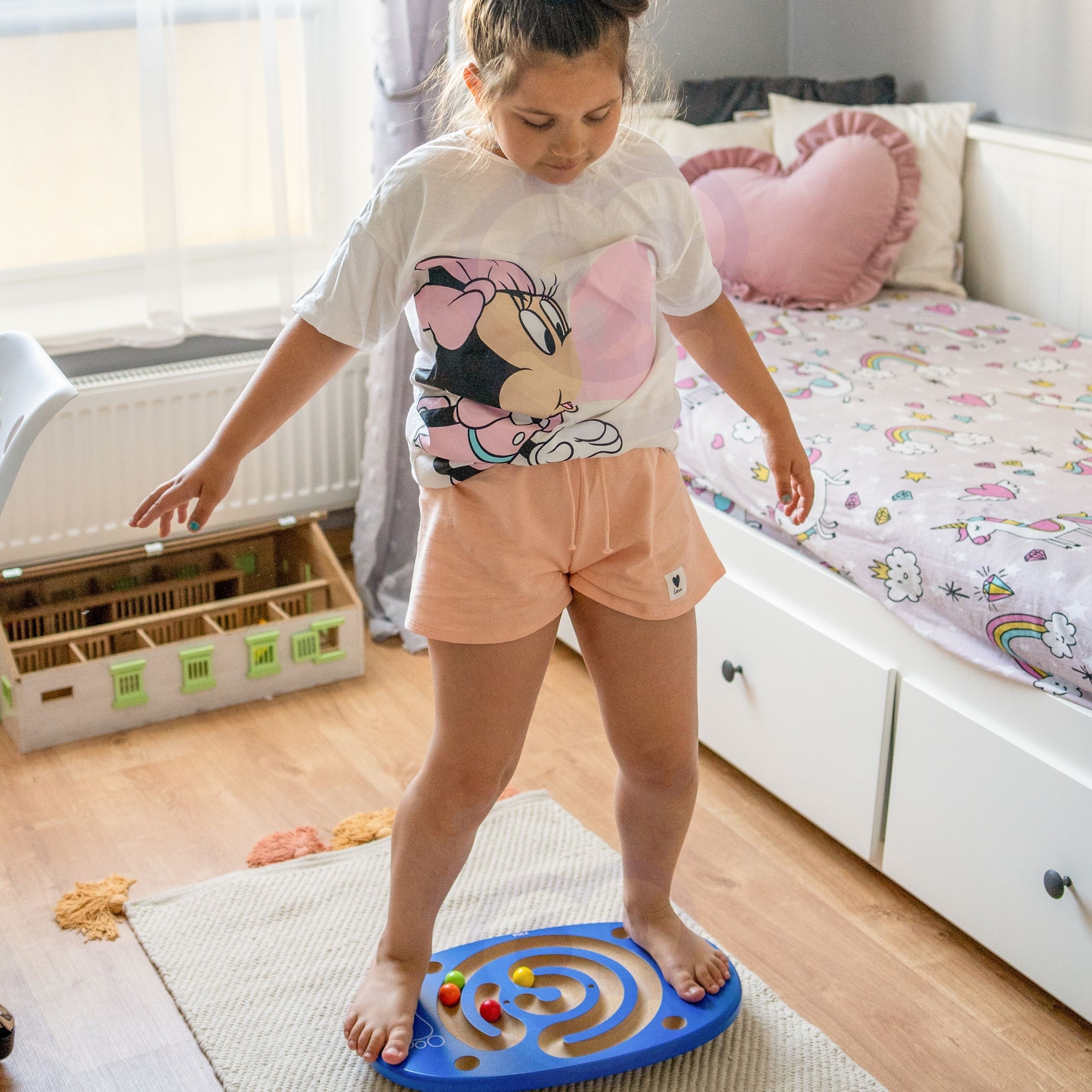 VIGA Sensory Wooden Balance Board with Maze - Slika 5
