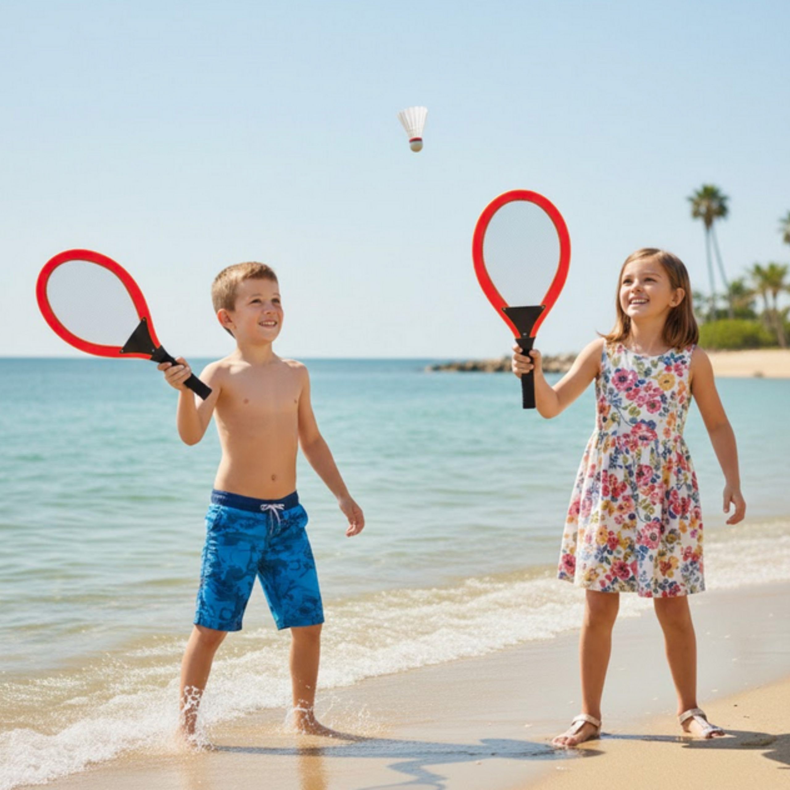 WOOPIE Large Tennis Badminton Rackets for Kids Set + Shuttlecock - Slika 5
