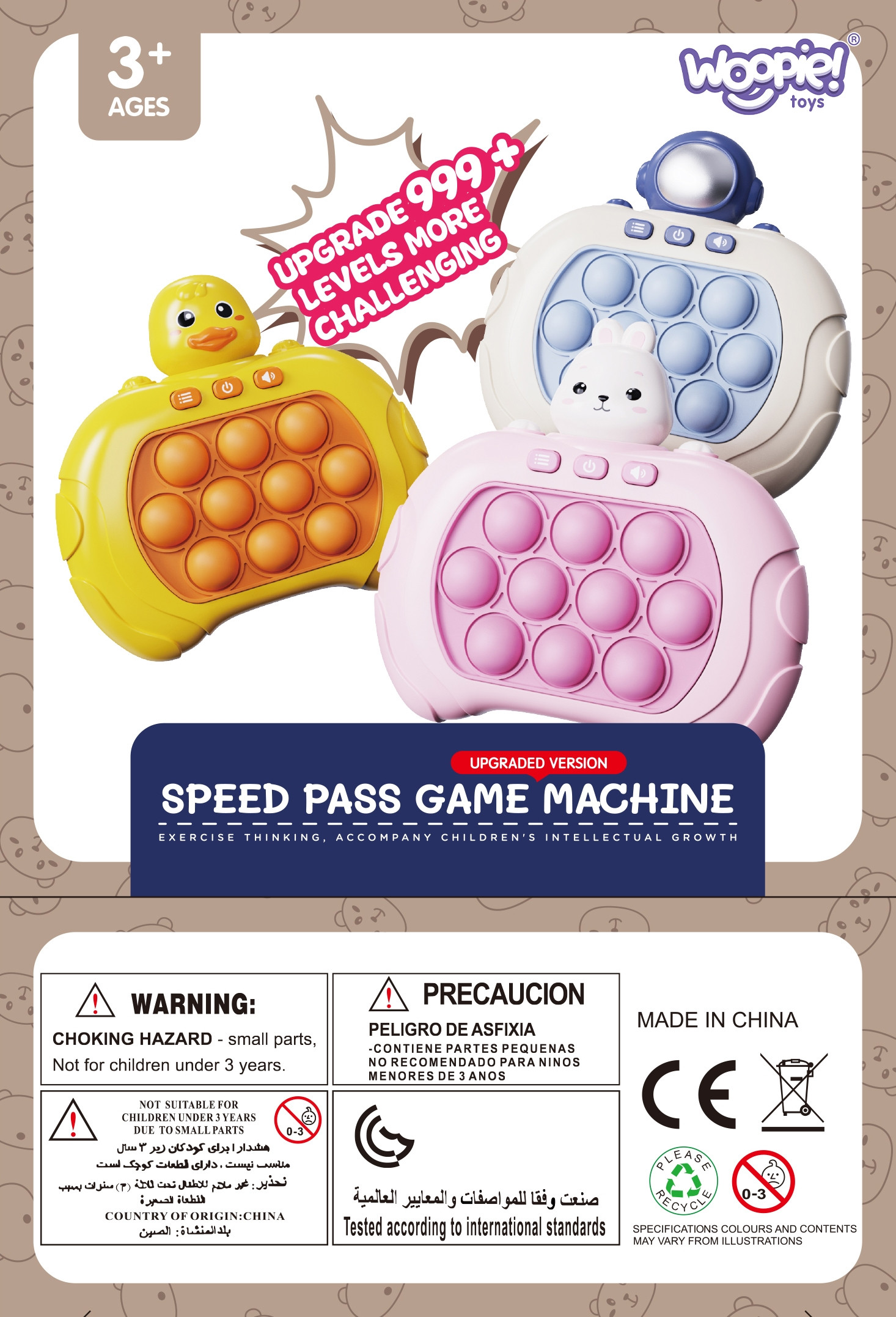 WOOPIE Game POP IT Interactive Anti-Stress Arcade Astronaut - Slika 7