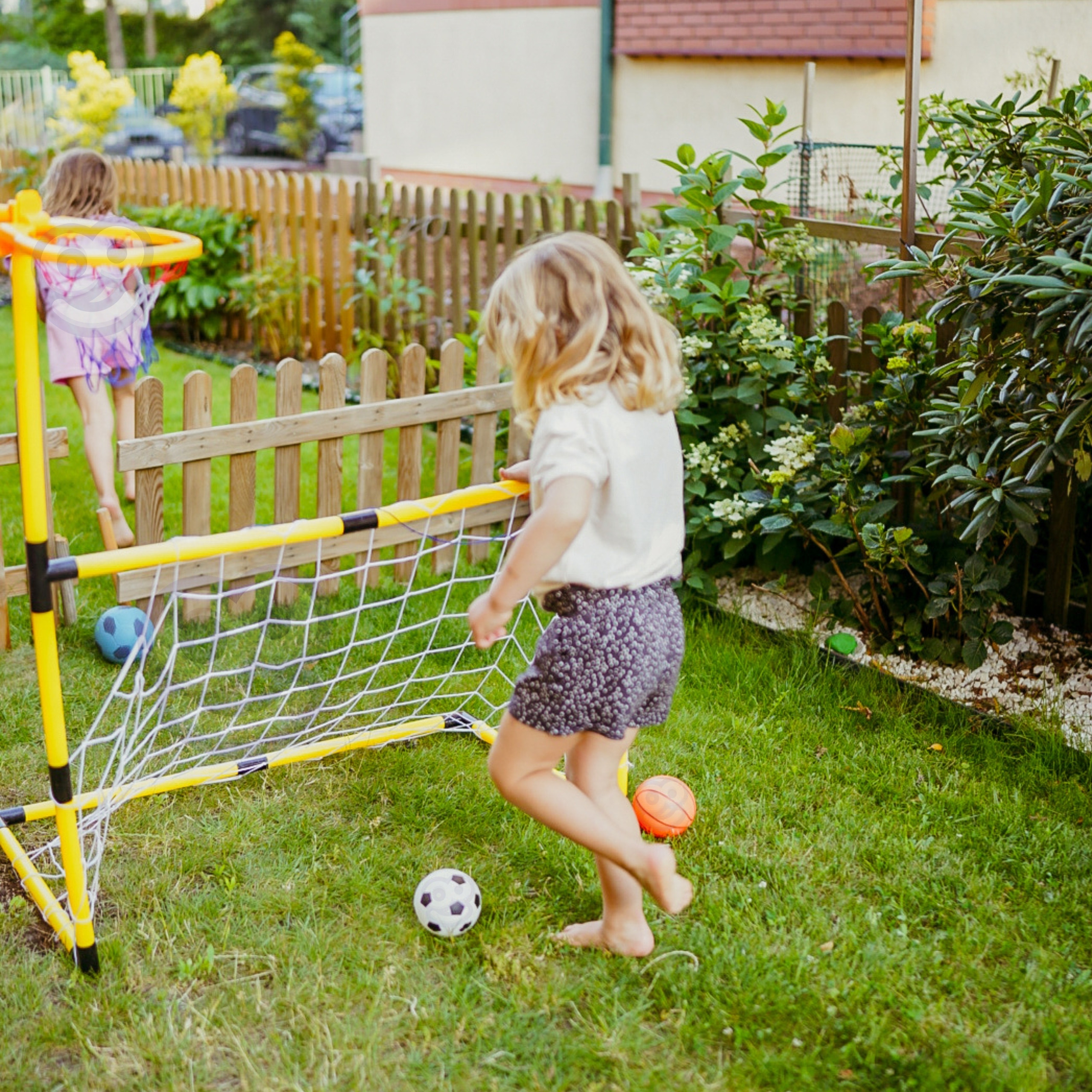 WOOPIE 2-in-1 Basketball Set: Soccer Goal + Balls and Pump - Slika 3