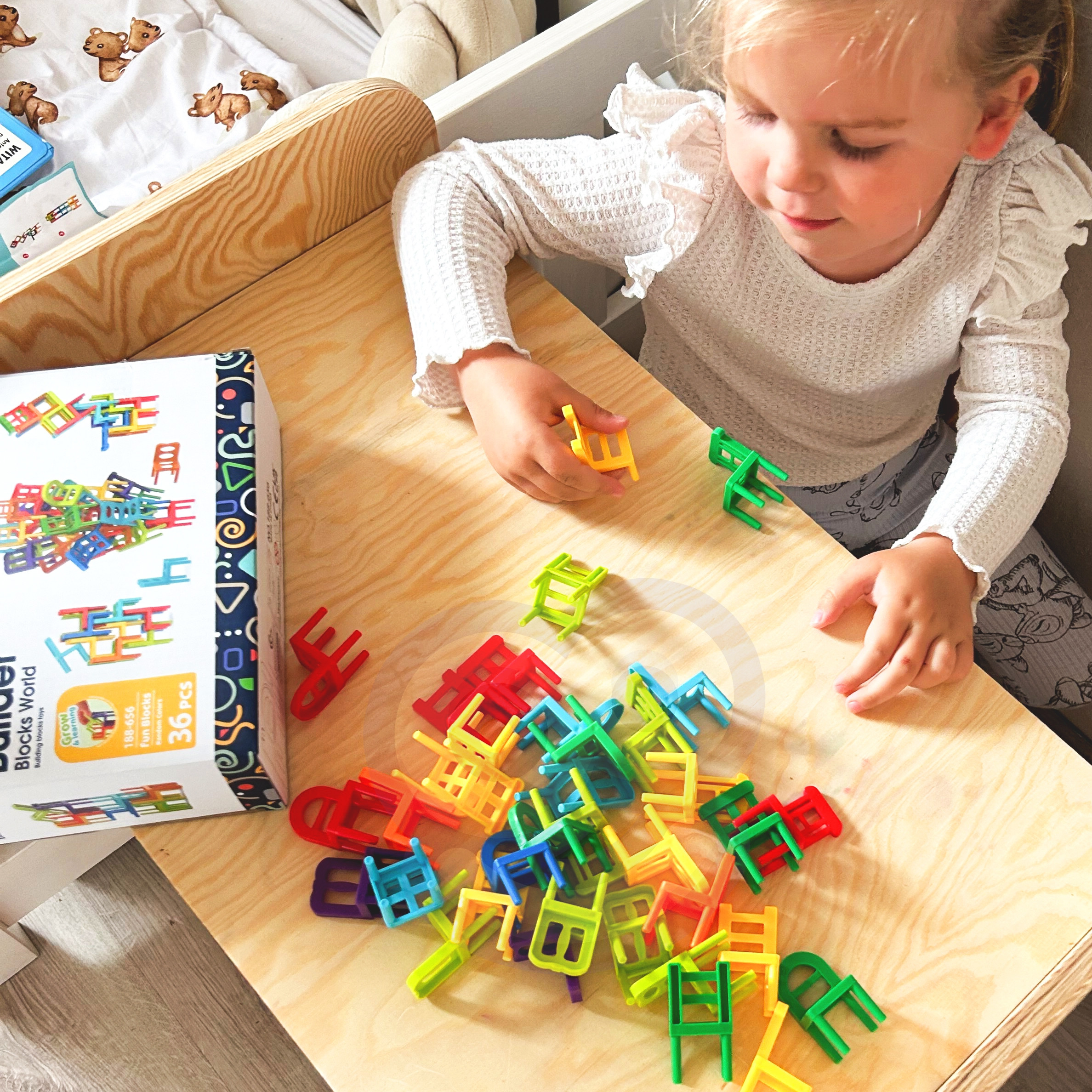 WOOPIE Arcade Game Block Puzzle Balancing Chairs 36 pcs. - Slika 3