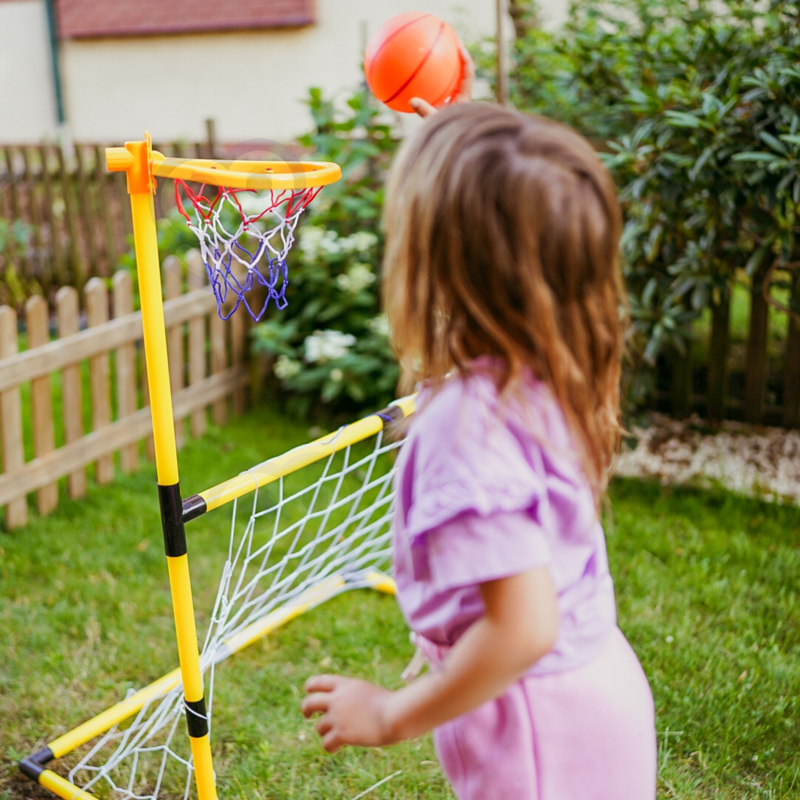 WOOPIE 2-in-1 Basketball Set: Soccer Goal + Balls and Pump - Slika 4