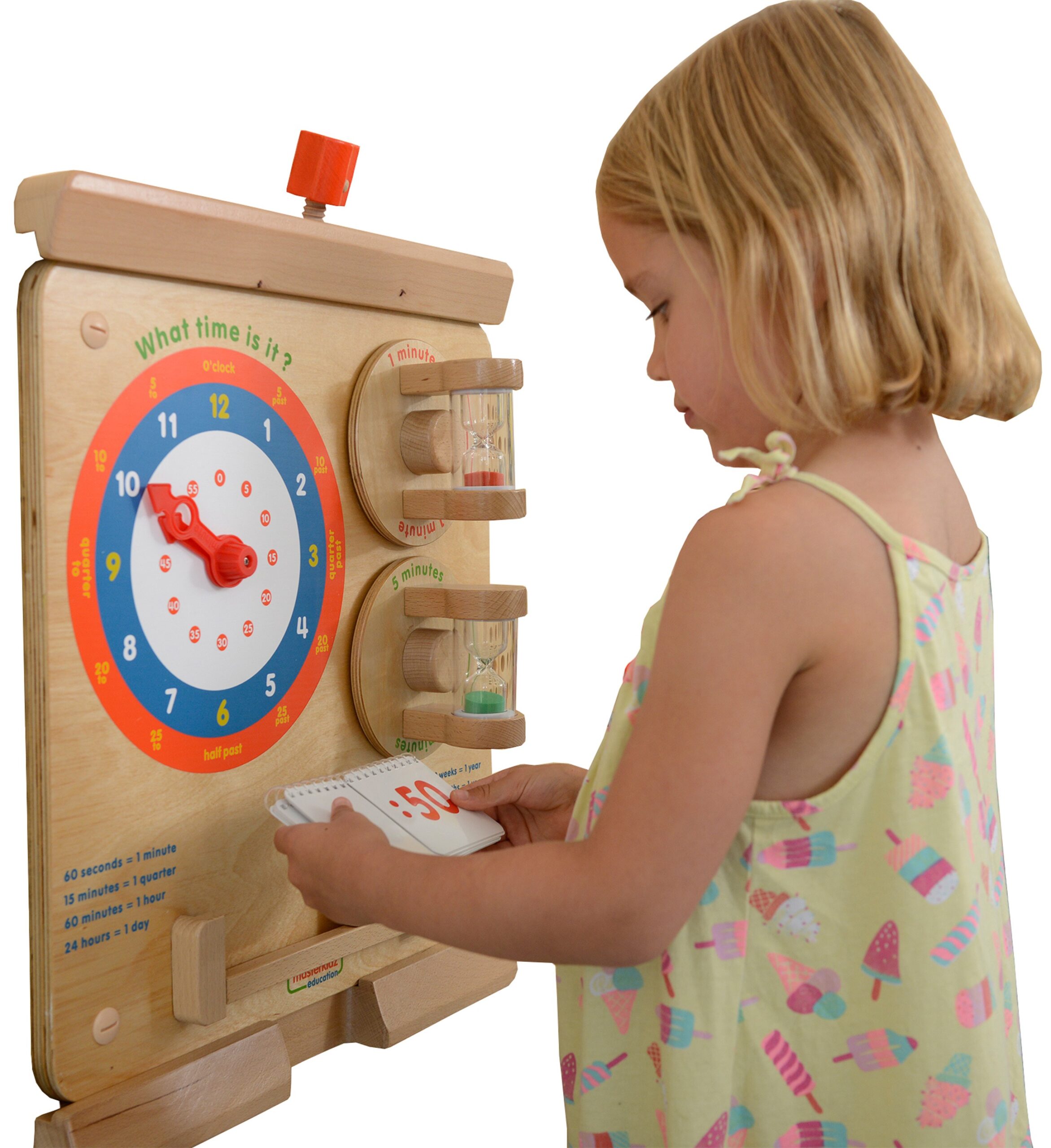 MASTERKIDZ Learning to Read the Clock Flex Wall Educational Board