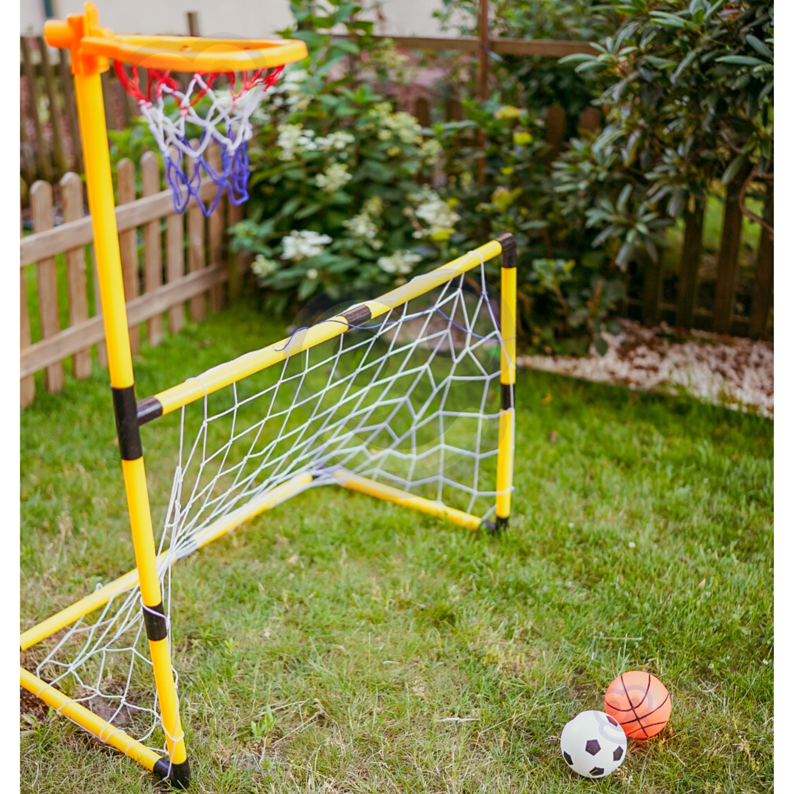 WOOPIE 2-in-1 Basketball Set: Soccer Goal + Balls and Pump - Slika 5