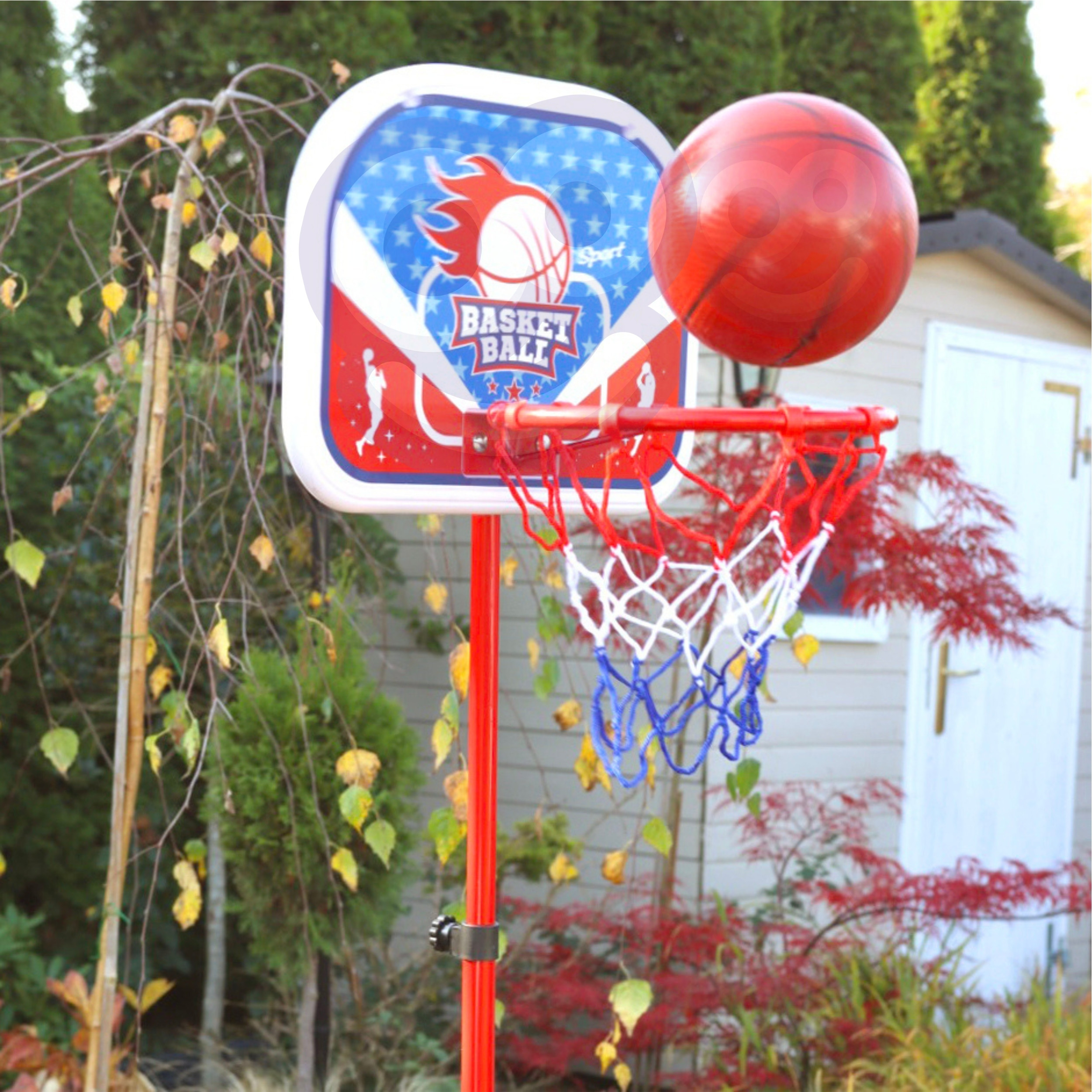 WOOPIE Freestanding Basketball Set Adjustable Height 90-170cm + Ball - Slika 3