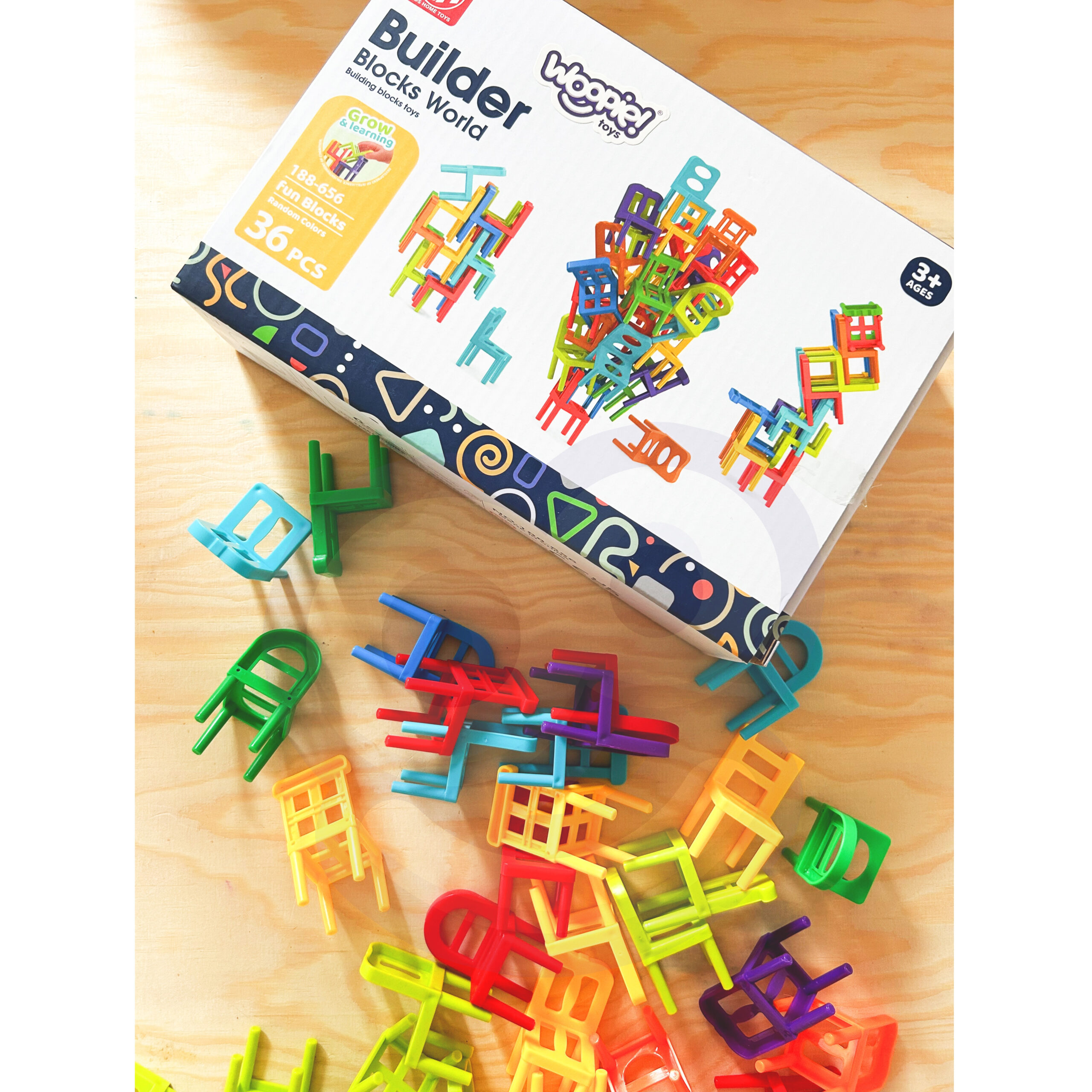 WOOPIE Arcade Game Block Puzzle Balancing Chairs 36 pcs. - Slika 5