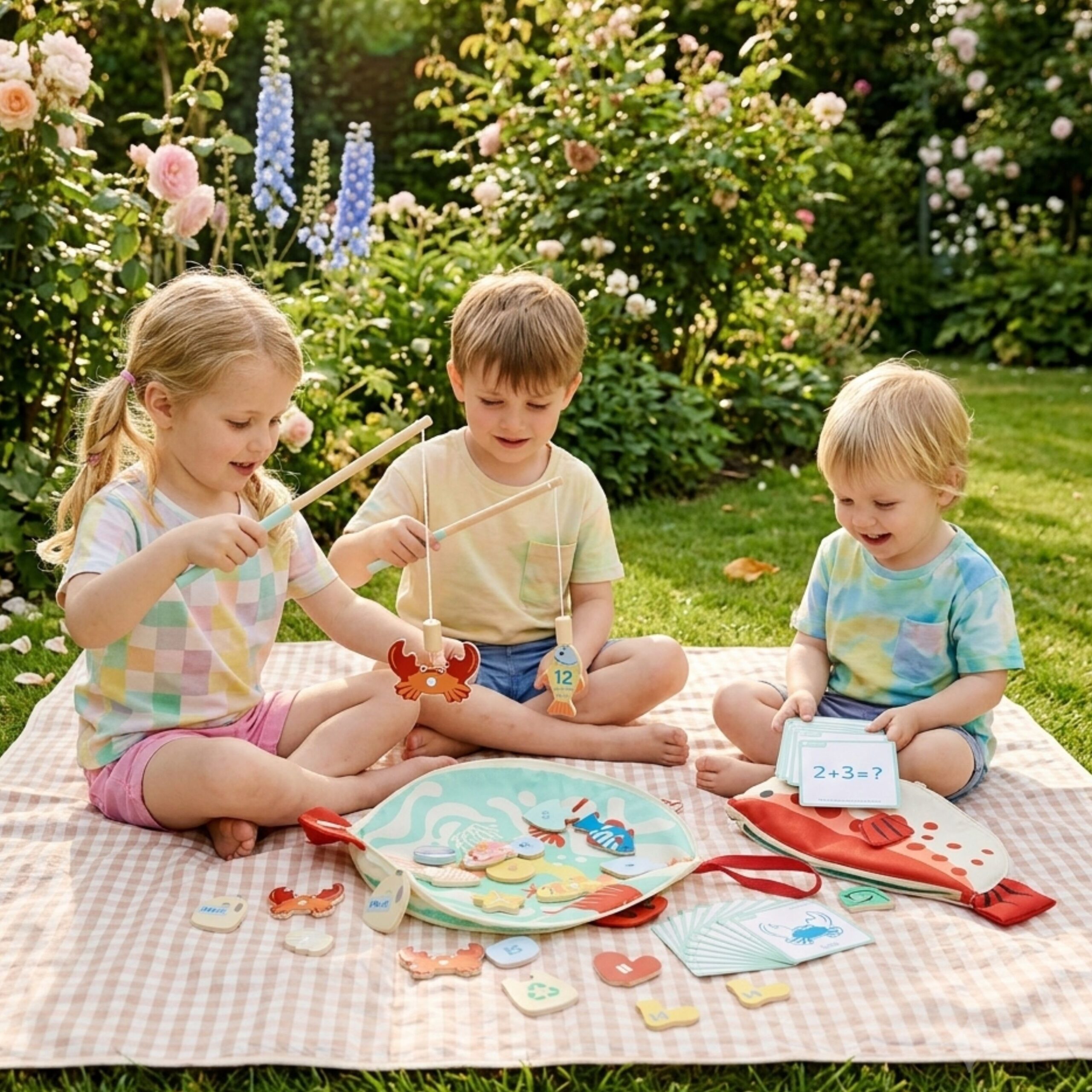 CLASSIC WORLD Educational Magnetic Fishing Game with Counting Cards 35 pcs. - Slika 3