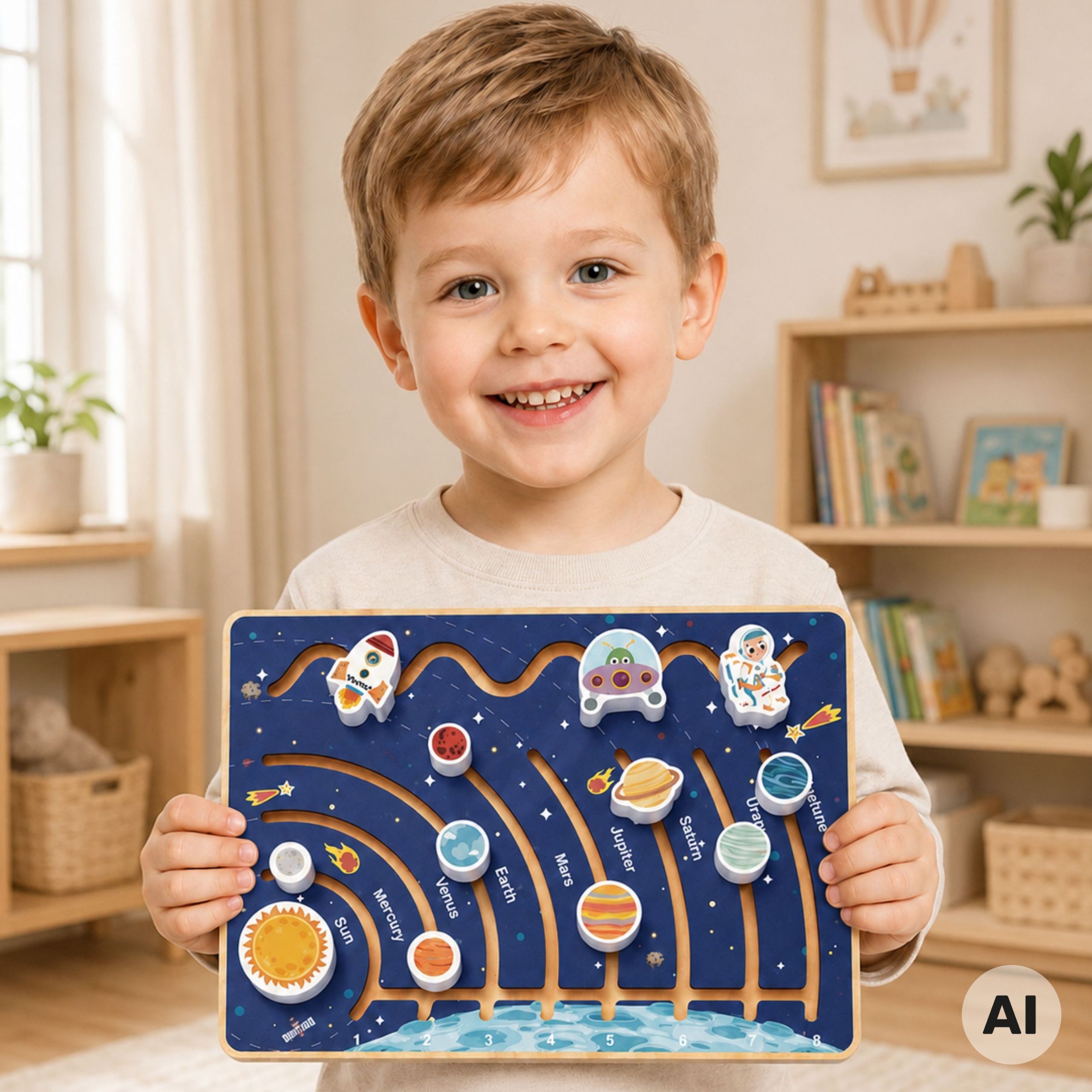 TOOKY TOY Solar System Educational Board - Slika 2