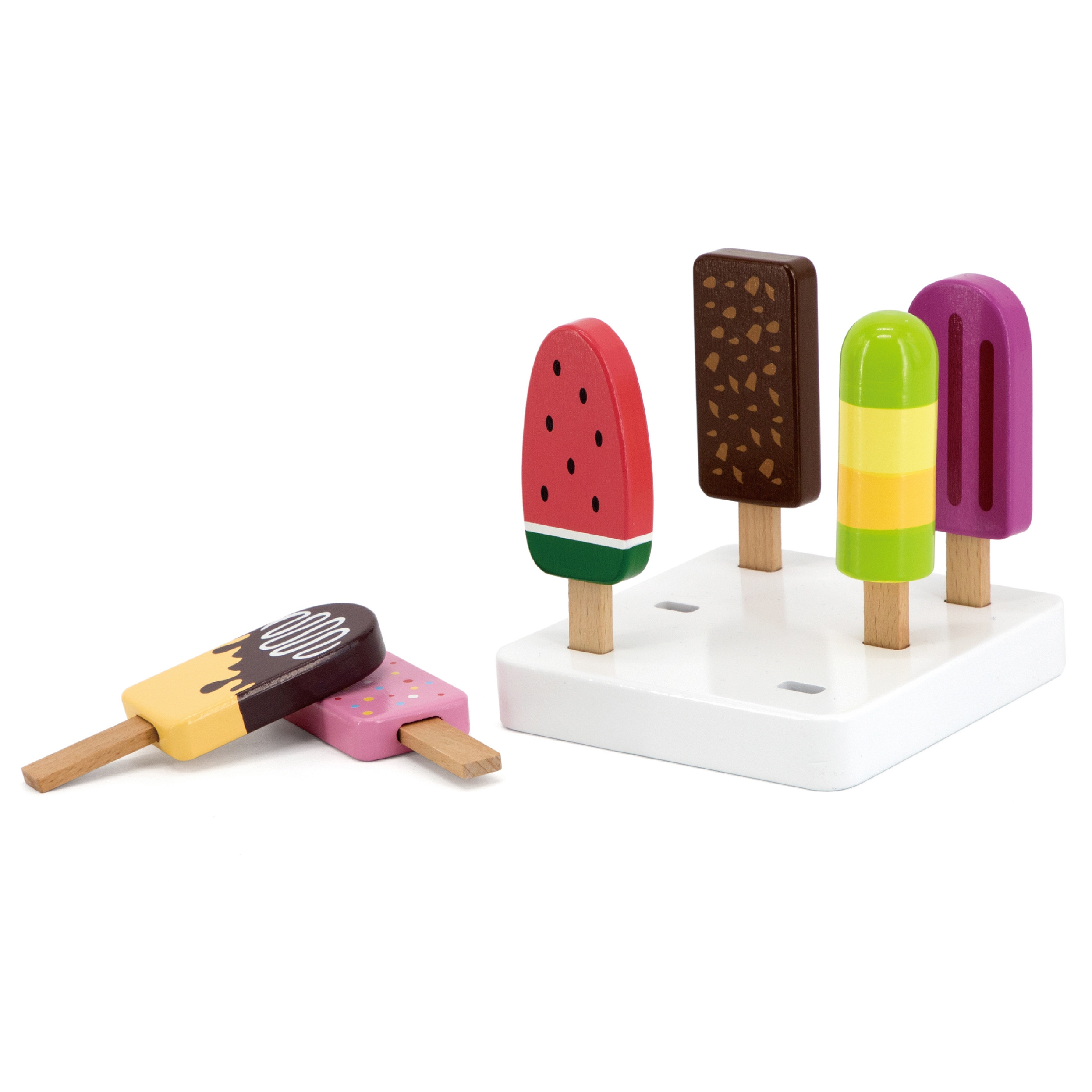 VIGA Set of Wooden Ice Cream Sticks with Stand 6 pcs. - Slika 2