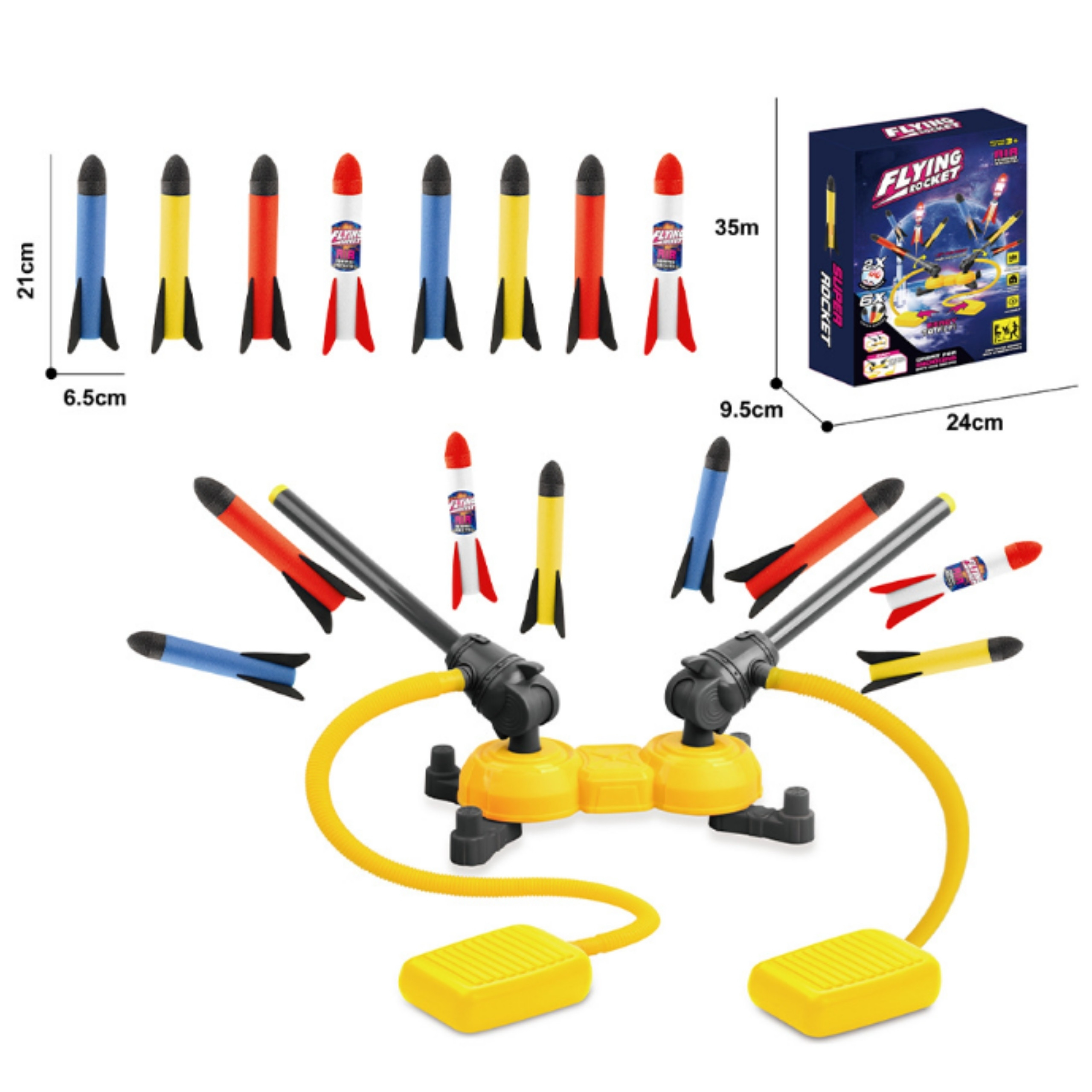 WOOPIE Double Foam Rocket Launcher 8pcs - Slika 6