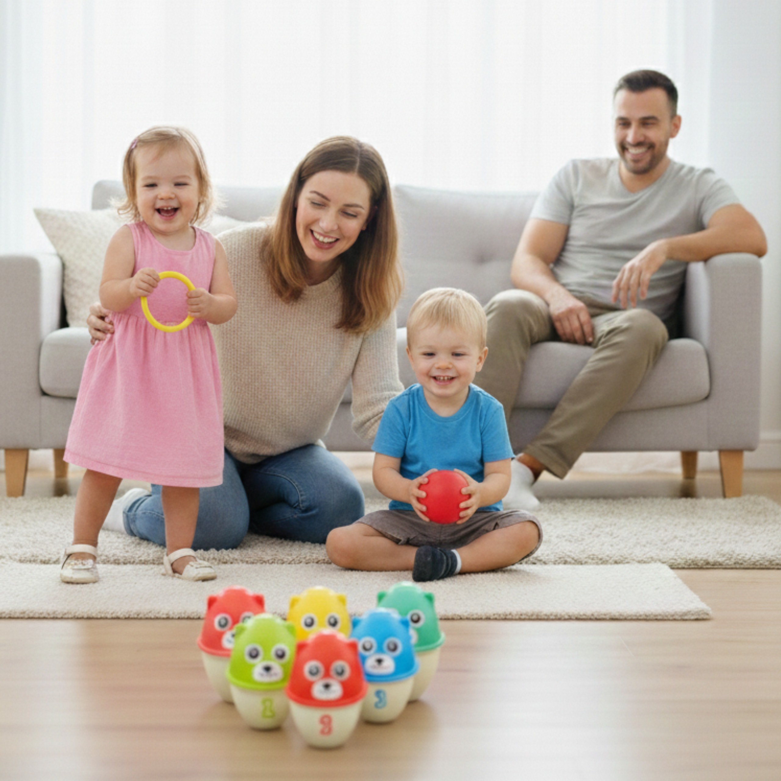 WOOPIE Bowling For Kids Colorful Teddy Bears 3in1 - Slika 3