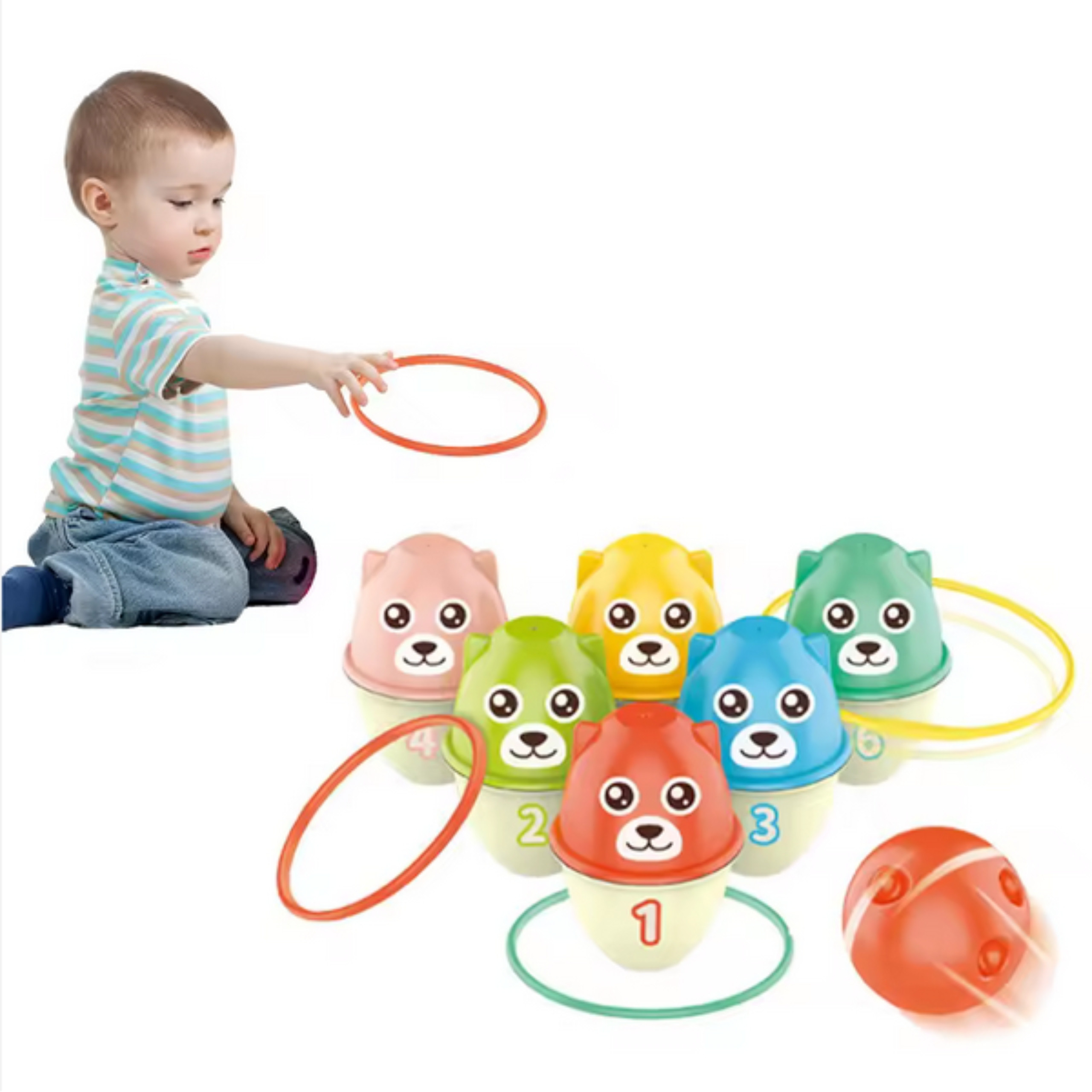 WOOPIE Bowling For Kids Colorful Teddy Bears 3in1 - Slika 5