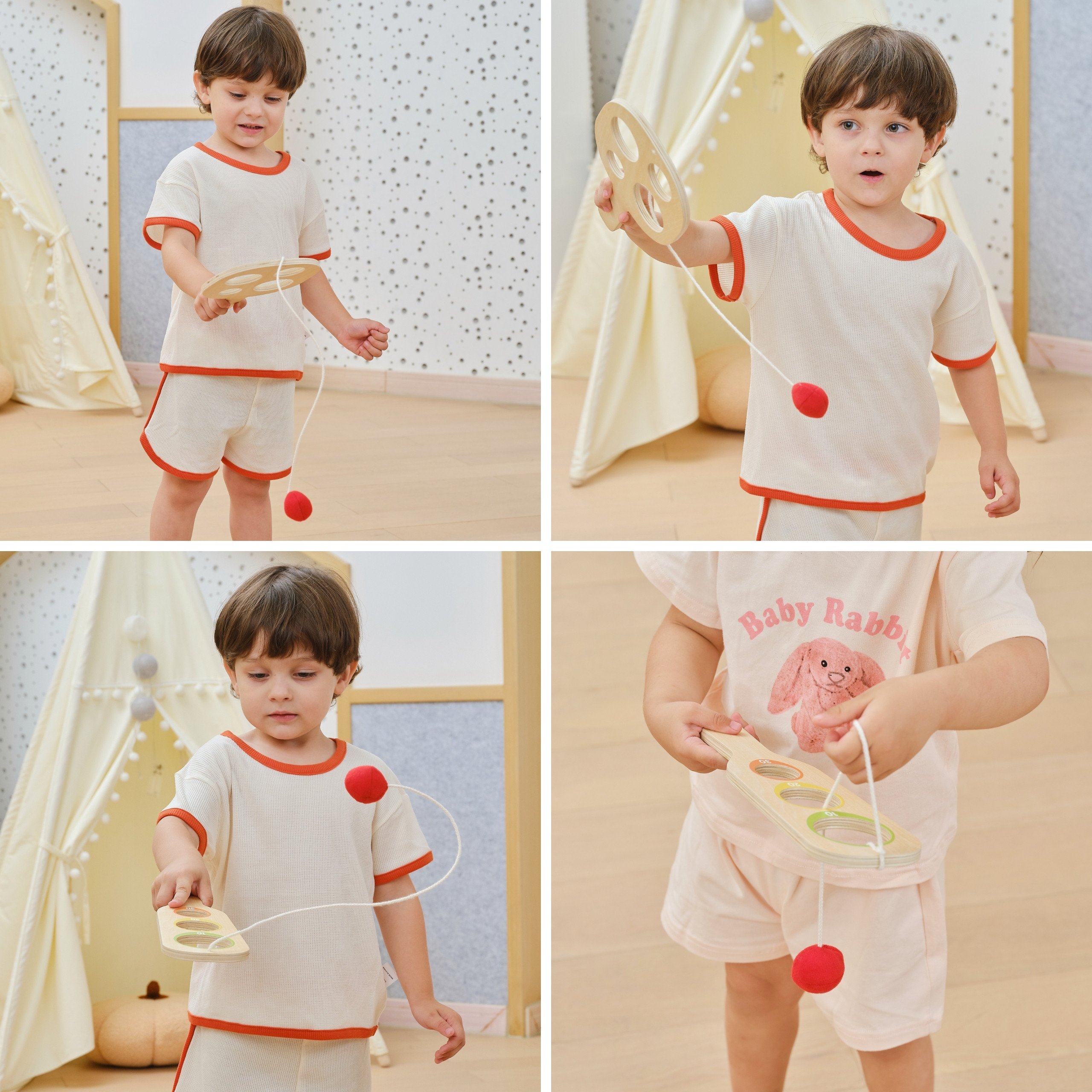 VIGA Wooden Catch the Ball Scoring Paddle Set - Slika 3