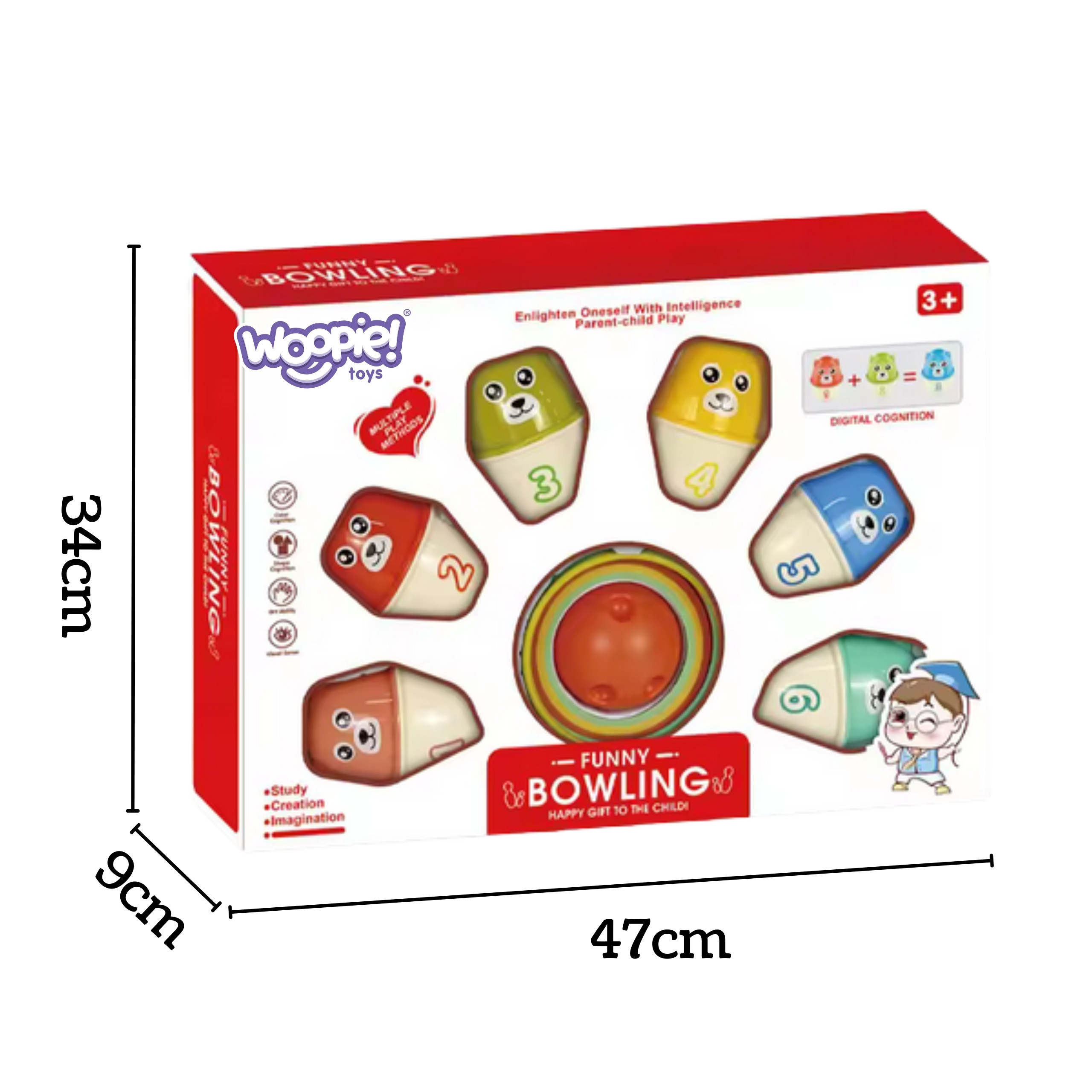 WOOPIE Bowling For Kids Colorful Teddy Bears 3in1 - Slika 6