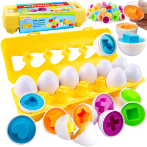 WOOPIE Montessori Egg Puzzle – Match Shapes and Colors
