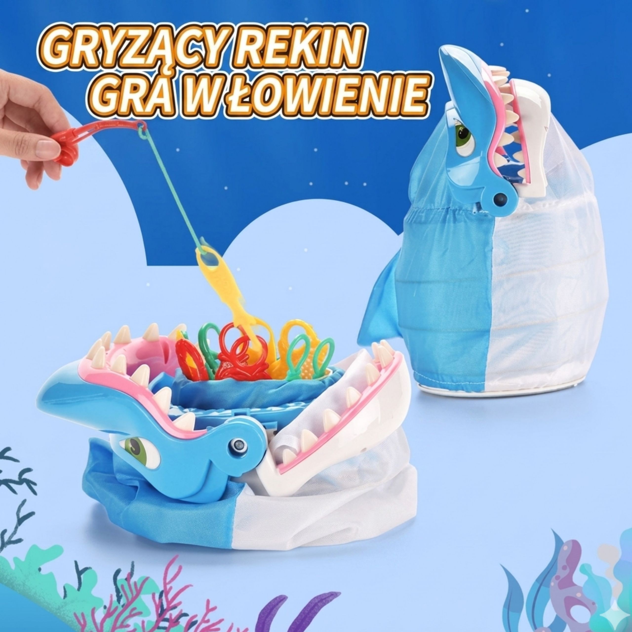WOOPIE Arcade Game FISHING Hungry Shark BITES DIY - Slika 4