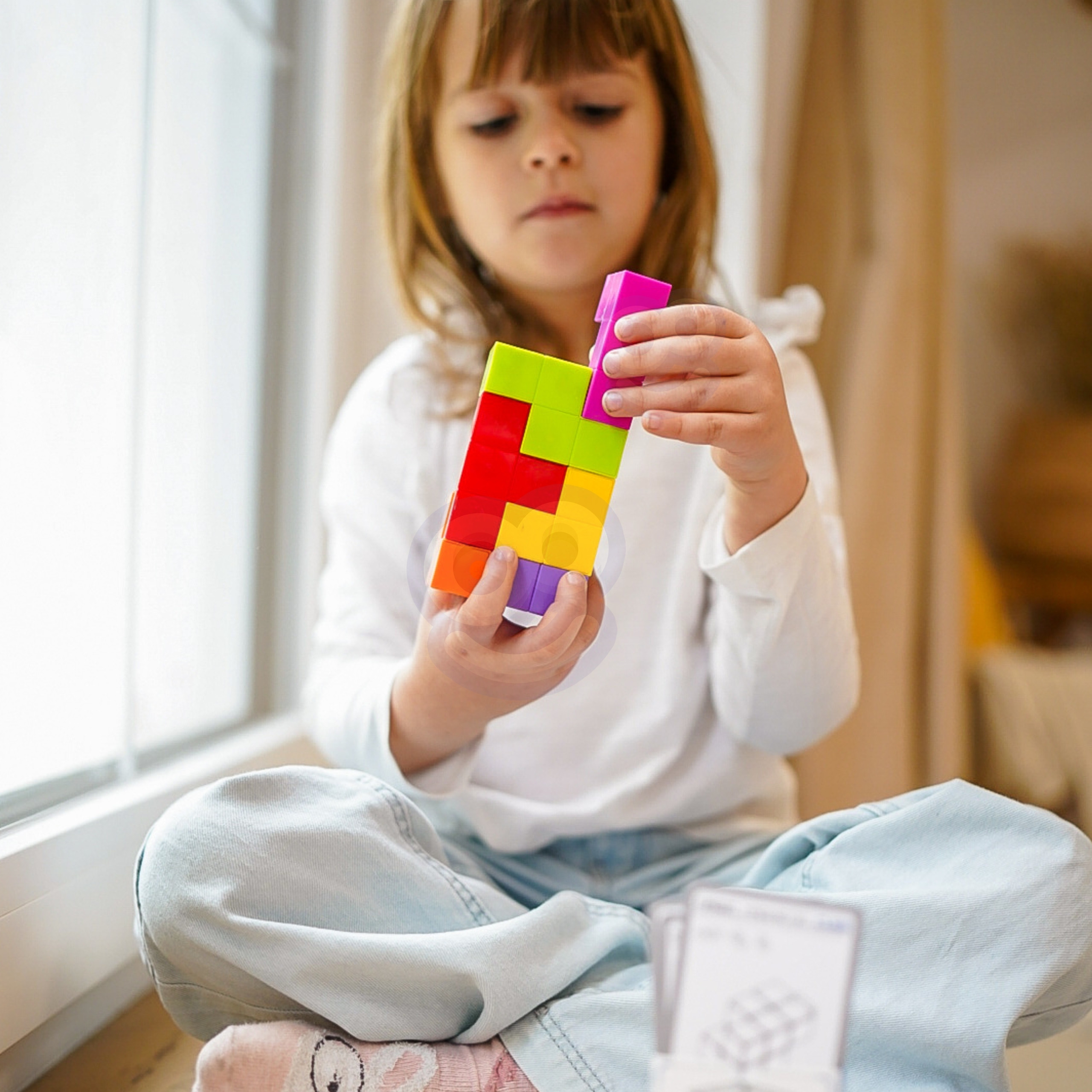 WOOPIE Tetris Cube Puzzle with Card Set - Slika 5