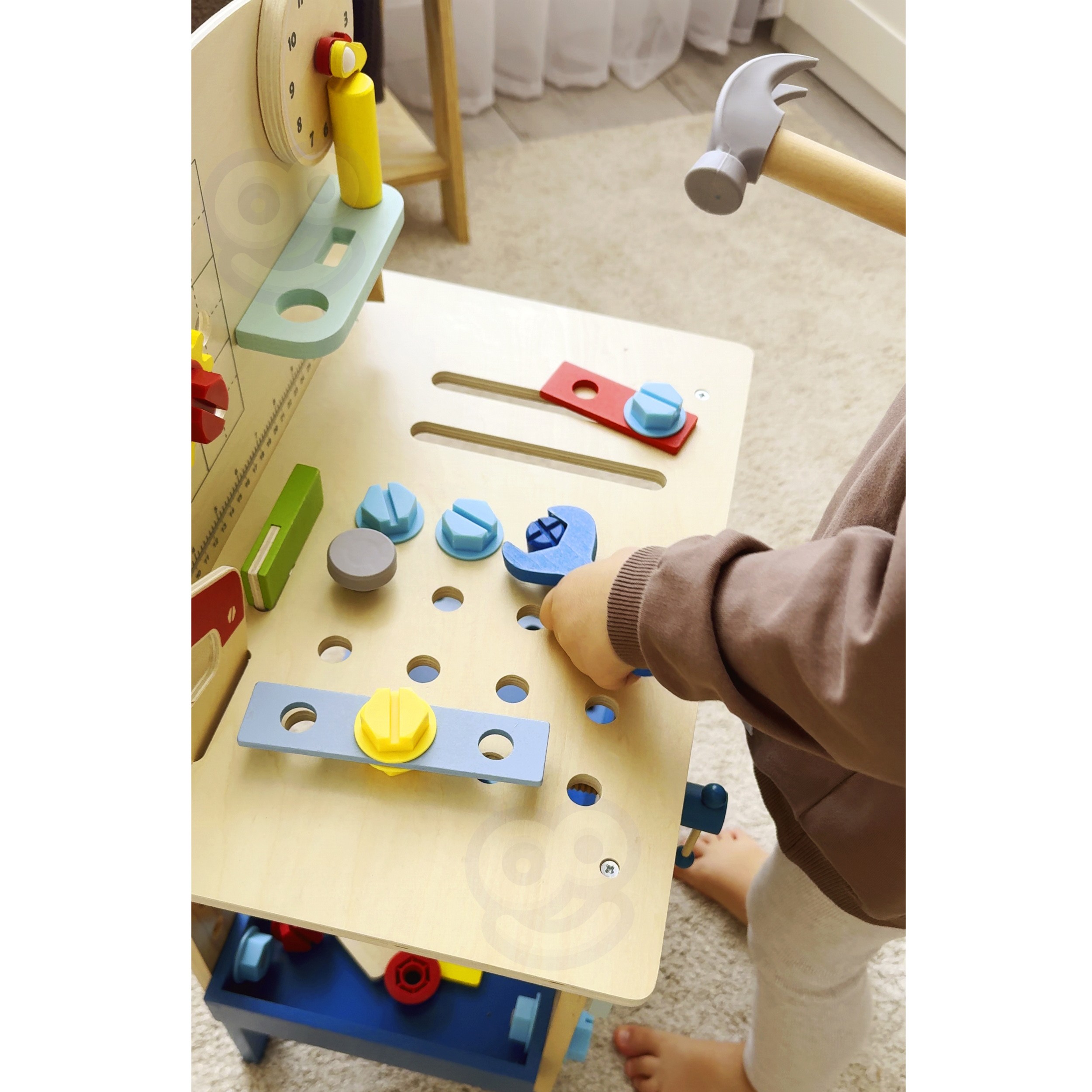 TOOKY TOY Wooden DIY Workshop Table - Slika 4