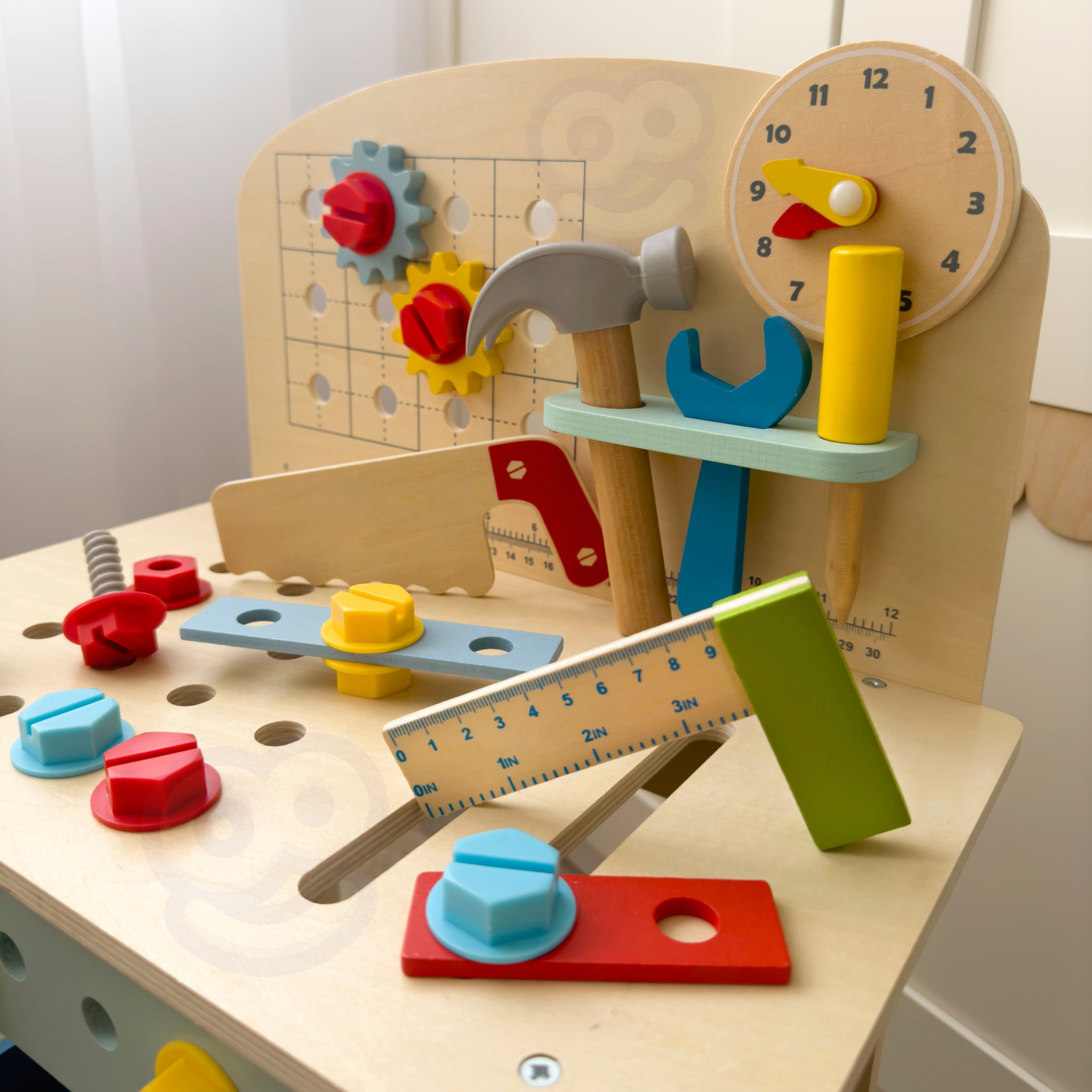TOOKY TOY Wooden DIY Workshop Table - Slika 7