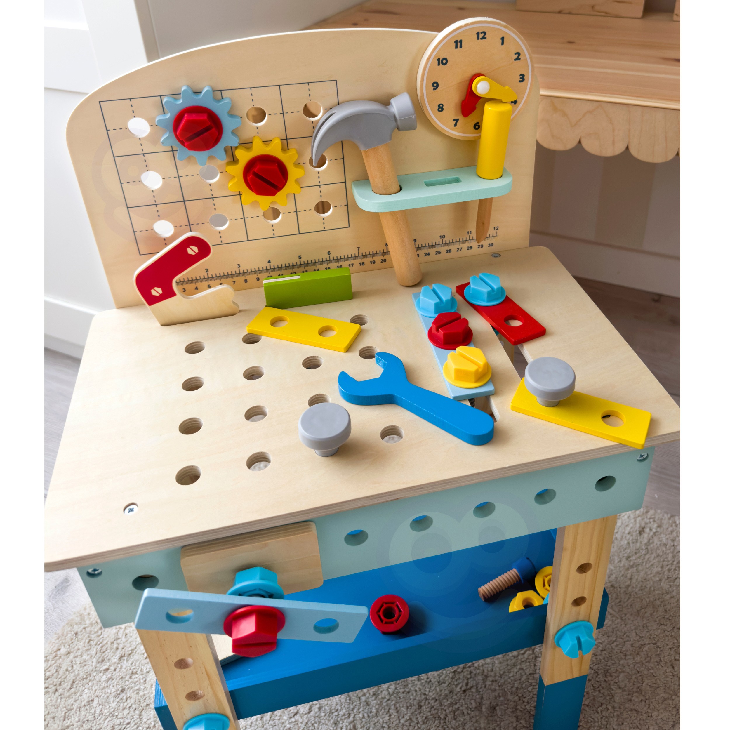 TOOKY TOY Wooden DIY Workshop Table - Slika 8