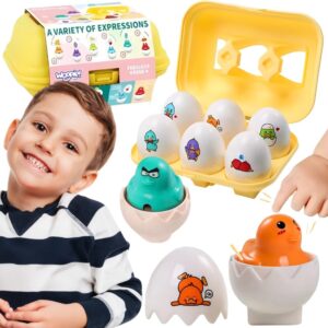 WOOPIE Montessori Shape Sorter Puzzle Match Fun Chicks Eggs 6pcs