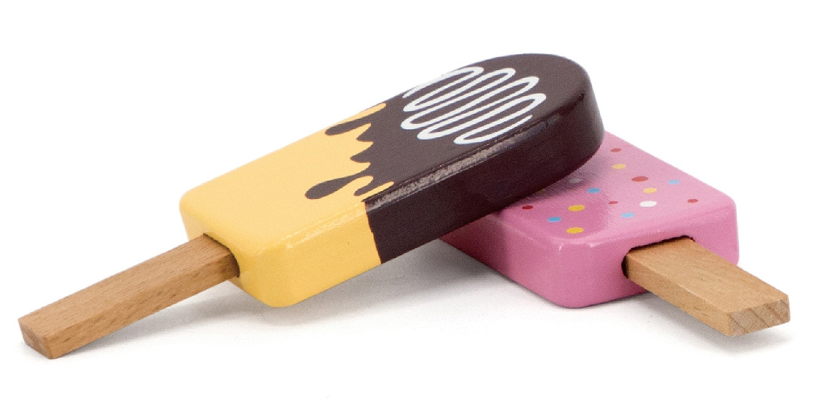 VIGA Set of Wooden Ice Cream Sticks with Stand 6 pcs. - Slika 5