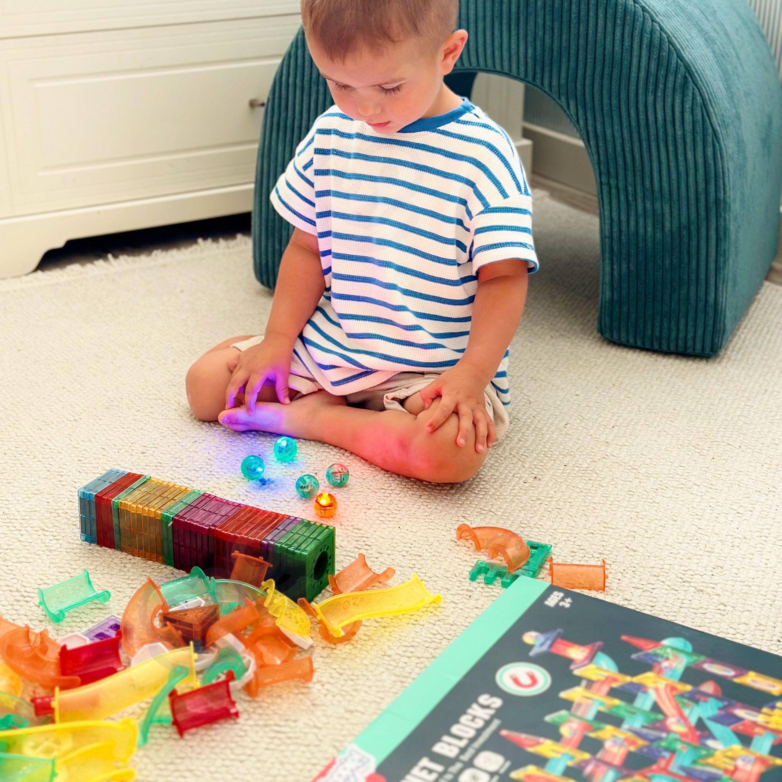 WOOPIE Magnetic Construction Blocks 3D Educational Set Ball Track 105pcs. - Slika 4
