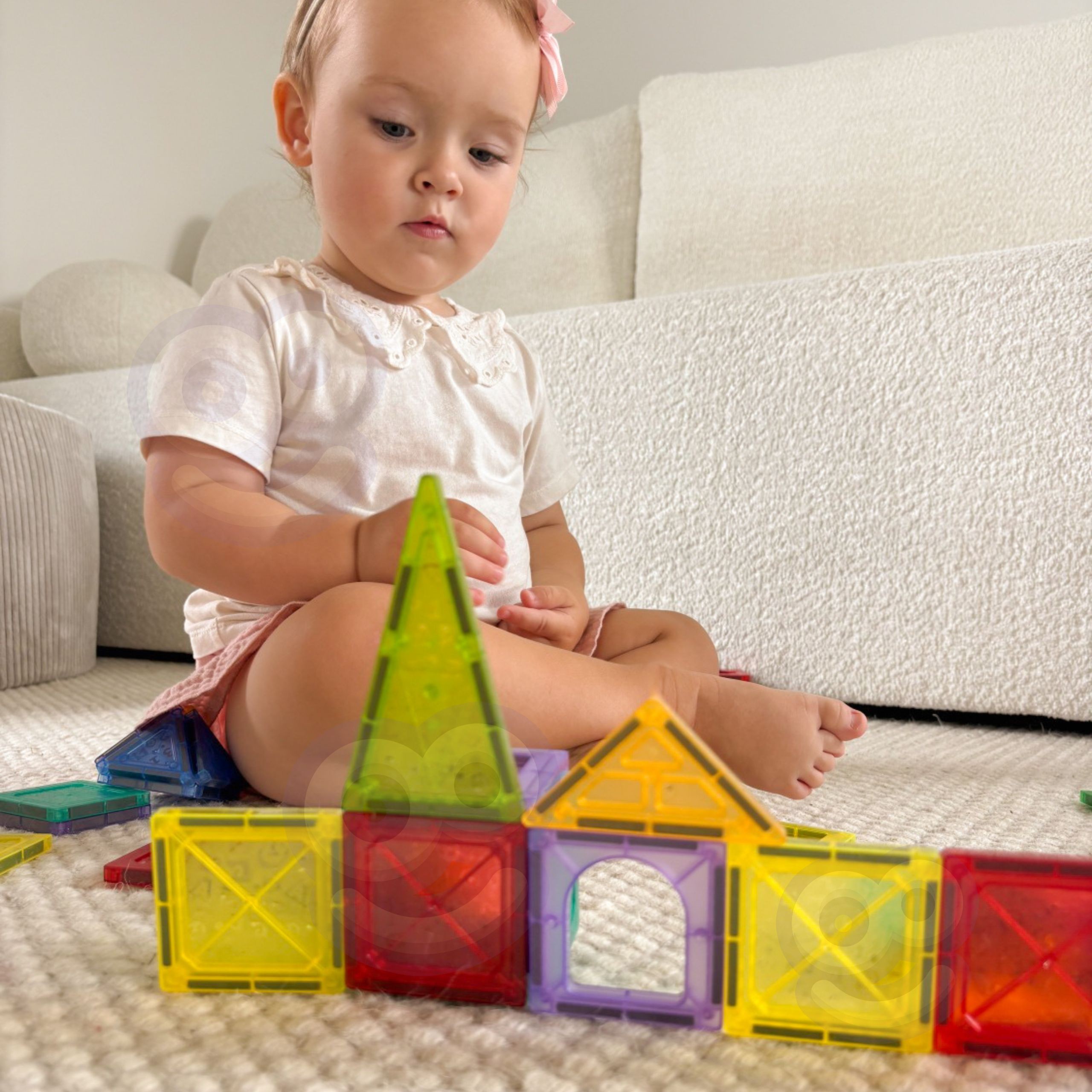 WOOPIE Magnetic Construction Blocks 3D Educational Set Castle Vehicles 110 pcs. - Slika 4