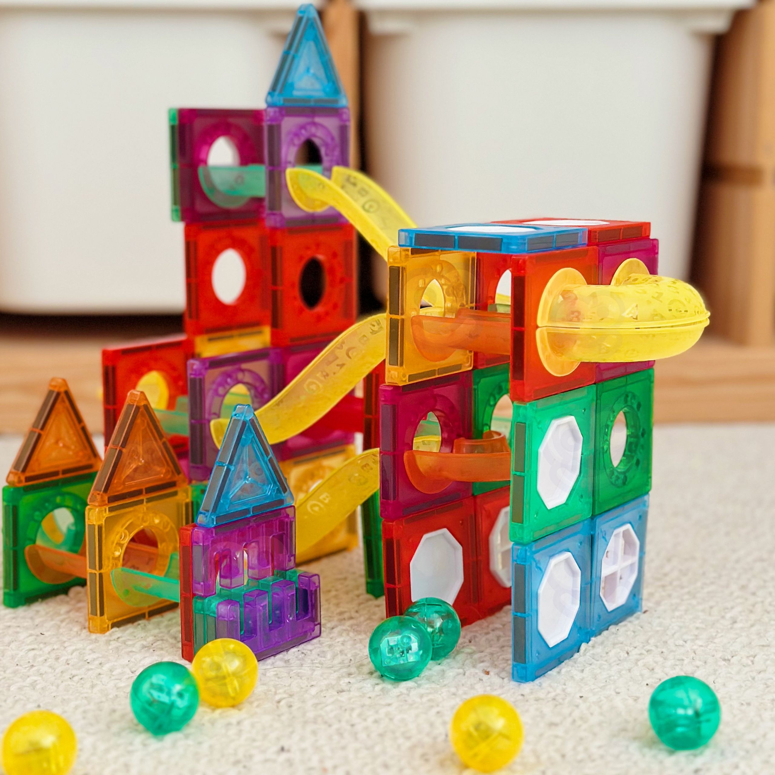 WOOPIE Magnetic Construction Blocks 3D Educational Set Ball Track 105pcs. - Slika 7