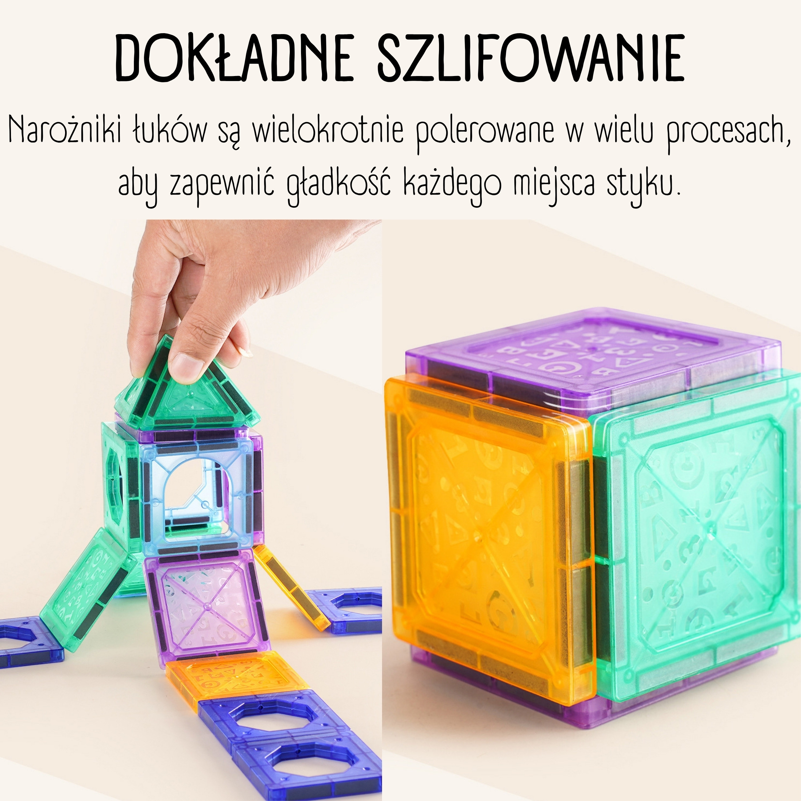 WOOPIE Magnetic Construction Blocks 3D Educational Set Castle Vehicles 110 pcs. - Slika 5