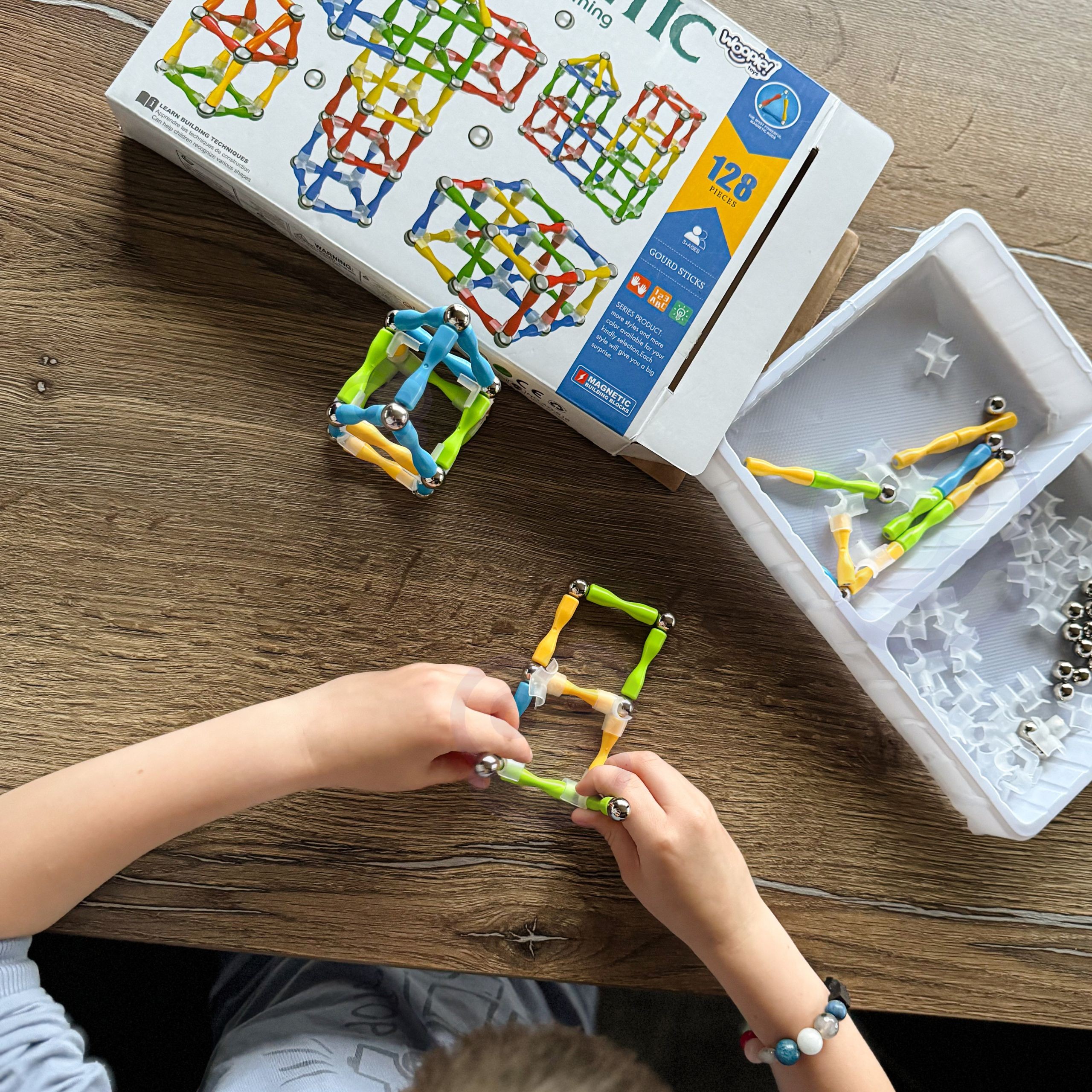 WOOPIE Magnetic Construction Blocks 3D 128 pcs XXL - Slika 3