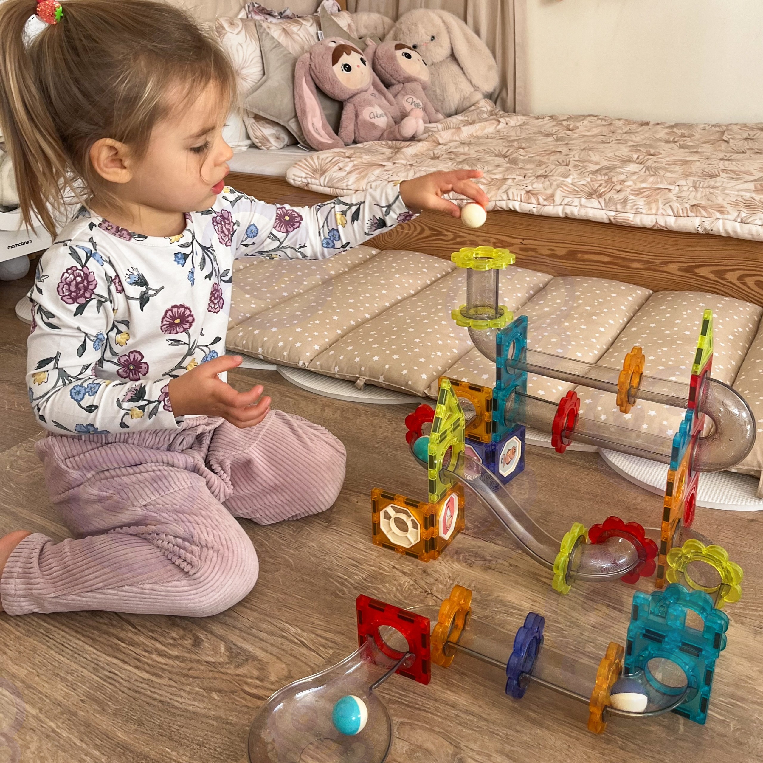 WOOPIE Magnetic Construction Blocks 3D Educational Set Ball Track 113 pcs. - Slika 3
