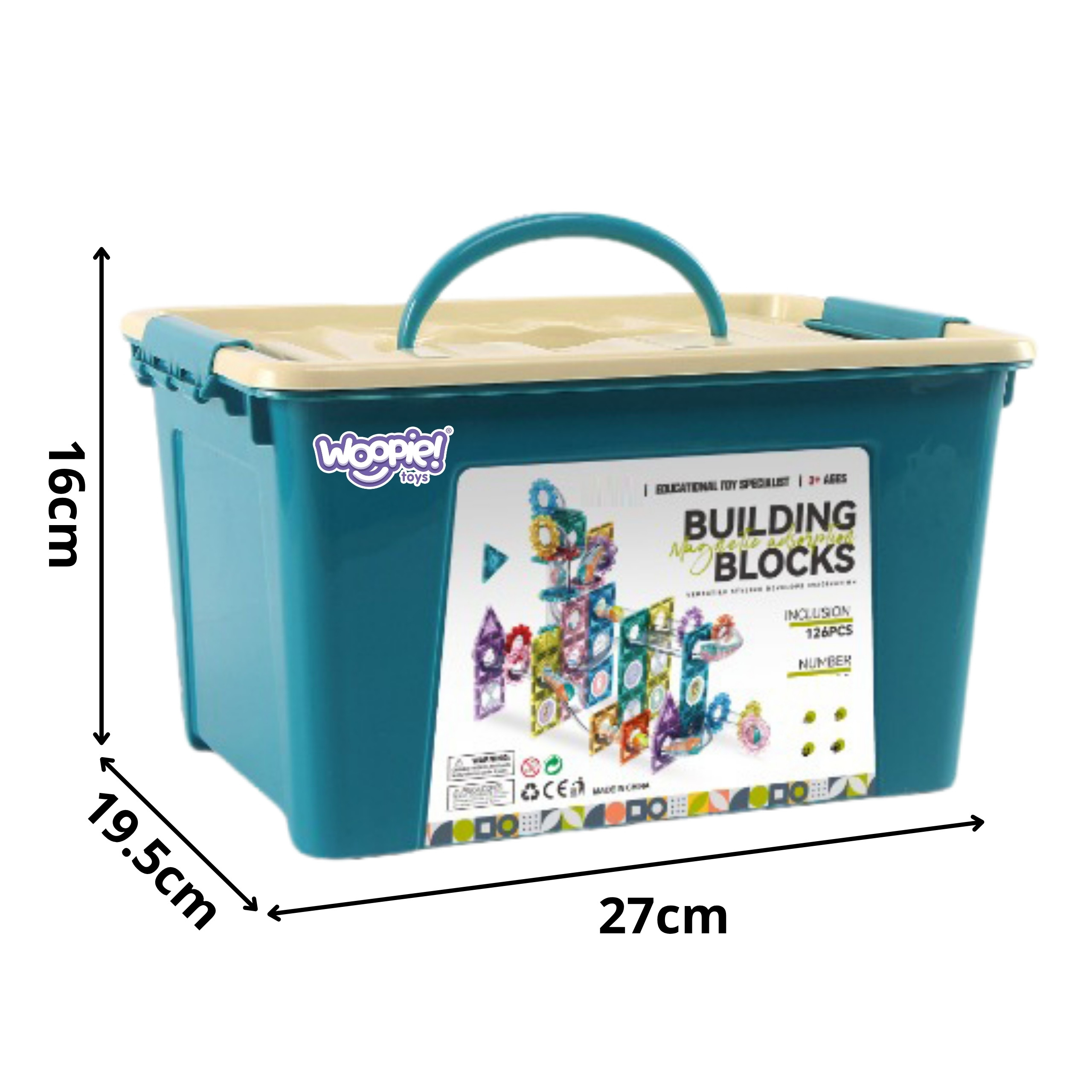 WOOPIE Magnetic Construction Blocks 3D Educational Set Ball Track 126 pcs. - Slika 8
