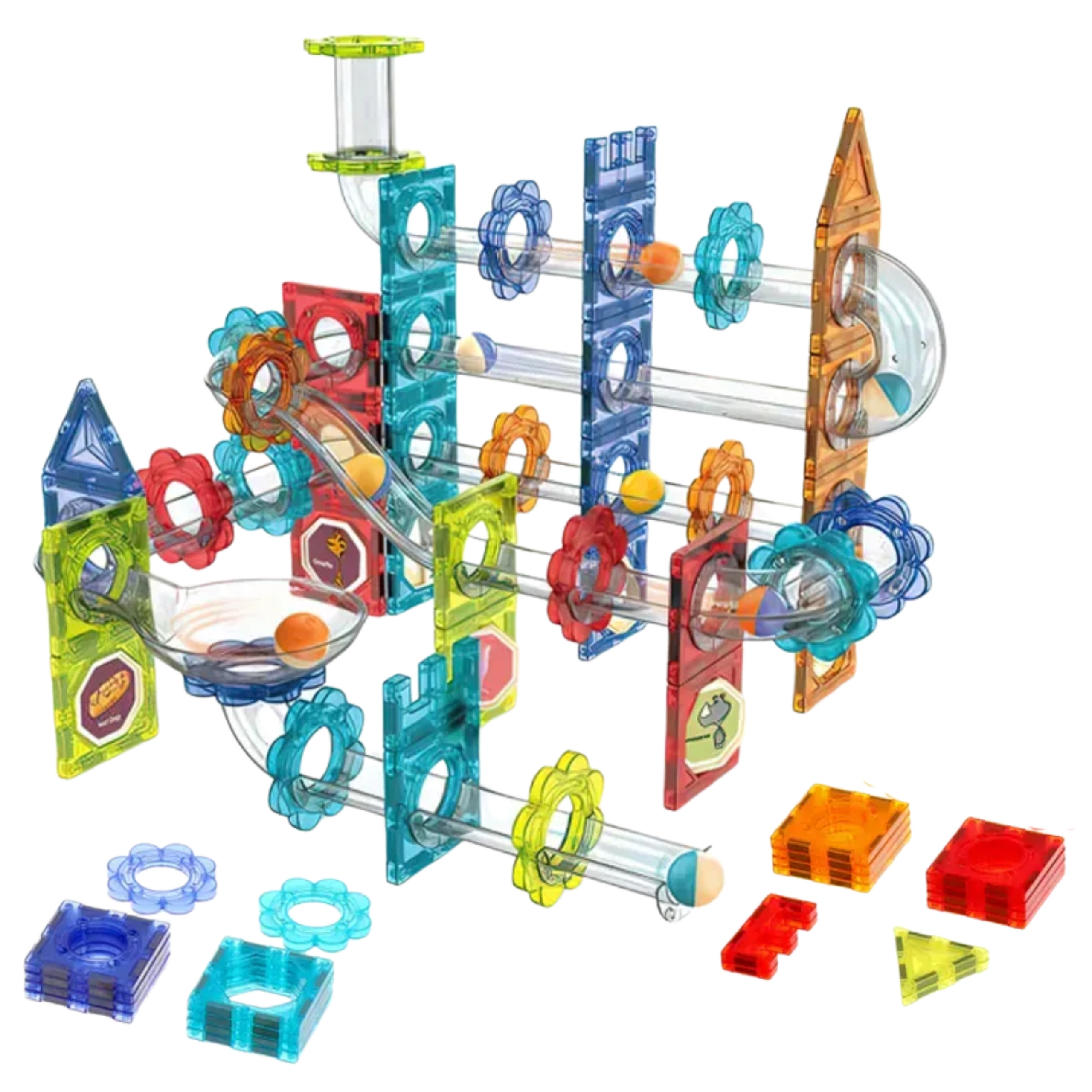WOOPIE Magnetic Construction Blocks 3D Educational Set Ball Track 113 pcs. - Slika 6