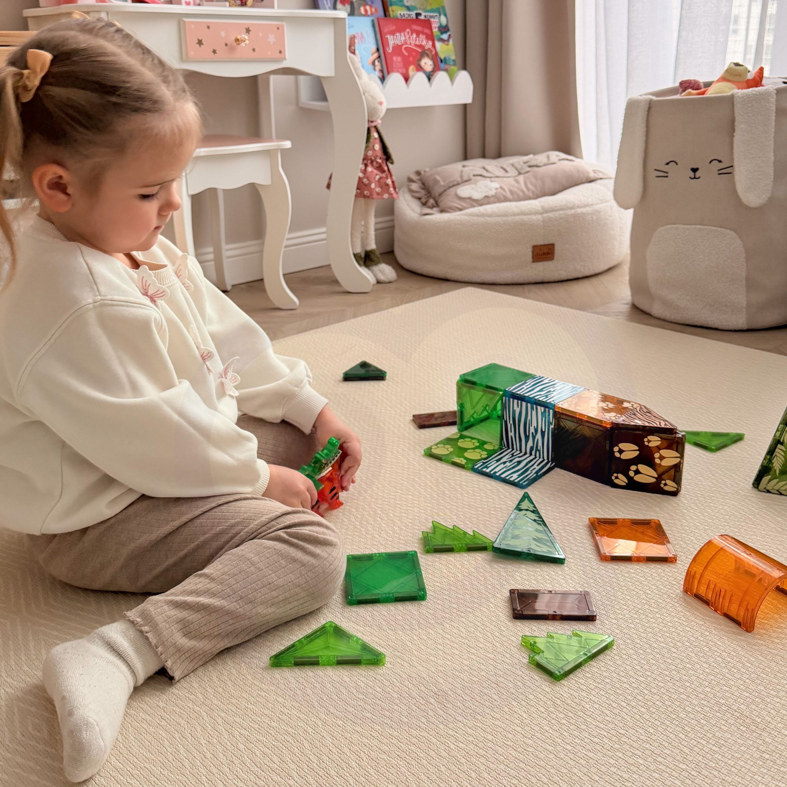 WOOPIE Magnetic Construction Blocks 3D Educational Set Jungle Animals 45pcs. - Slika 3