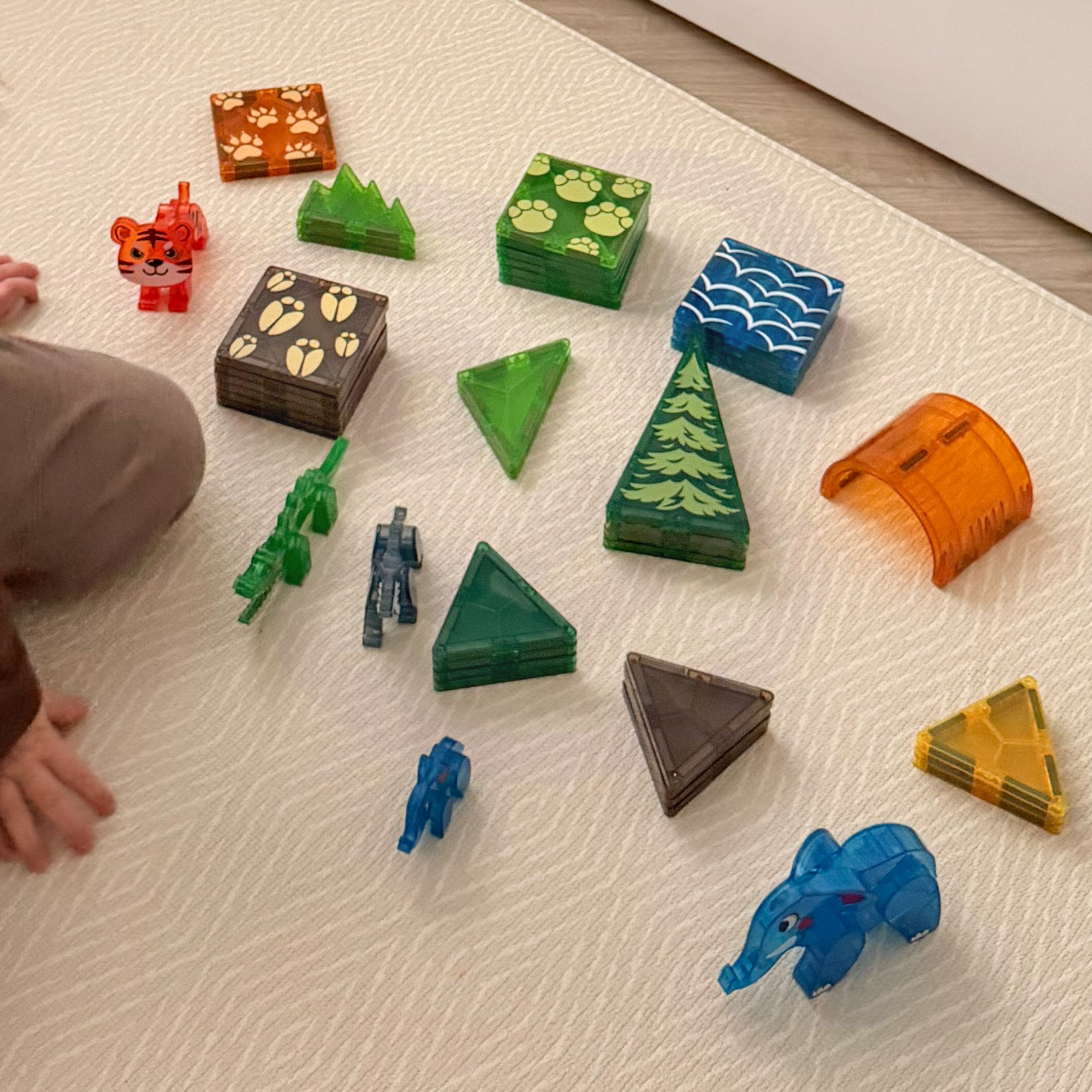 WOOPIE Magnetic Construction Blocks 3D Educational Set Jungle Animals 45pcs. - Slika 7