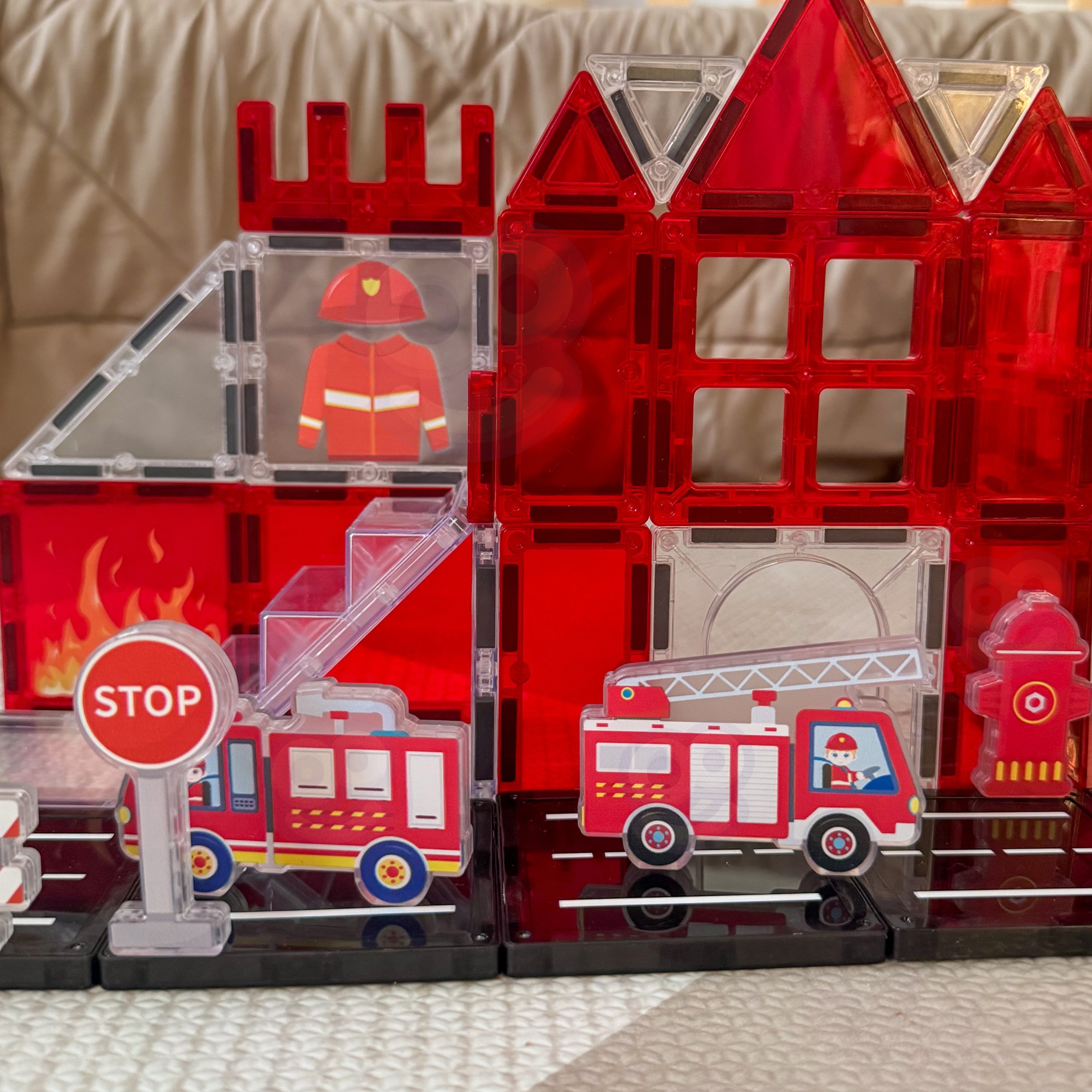WOOPIE Magnetic Blocks 3D Fire Department Set 48 pcs. - Slika 3