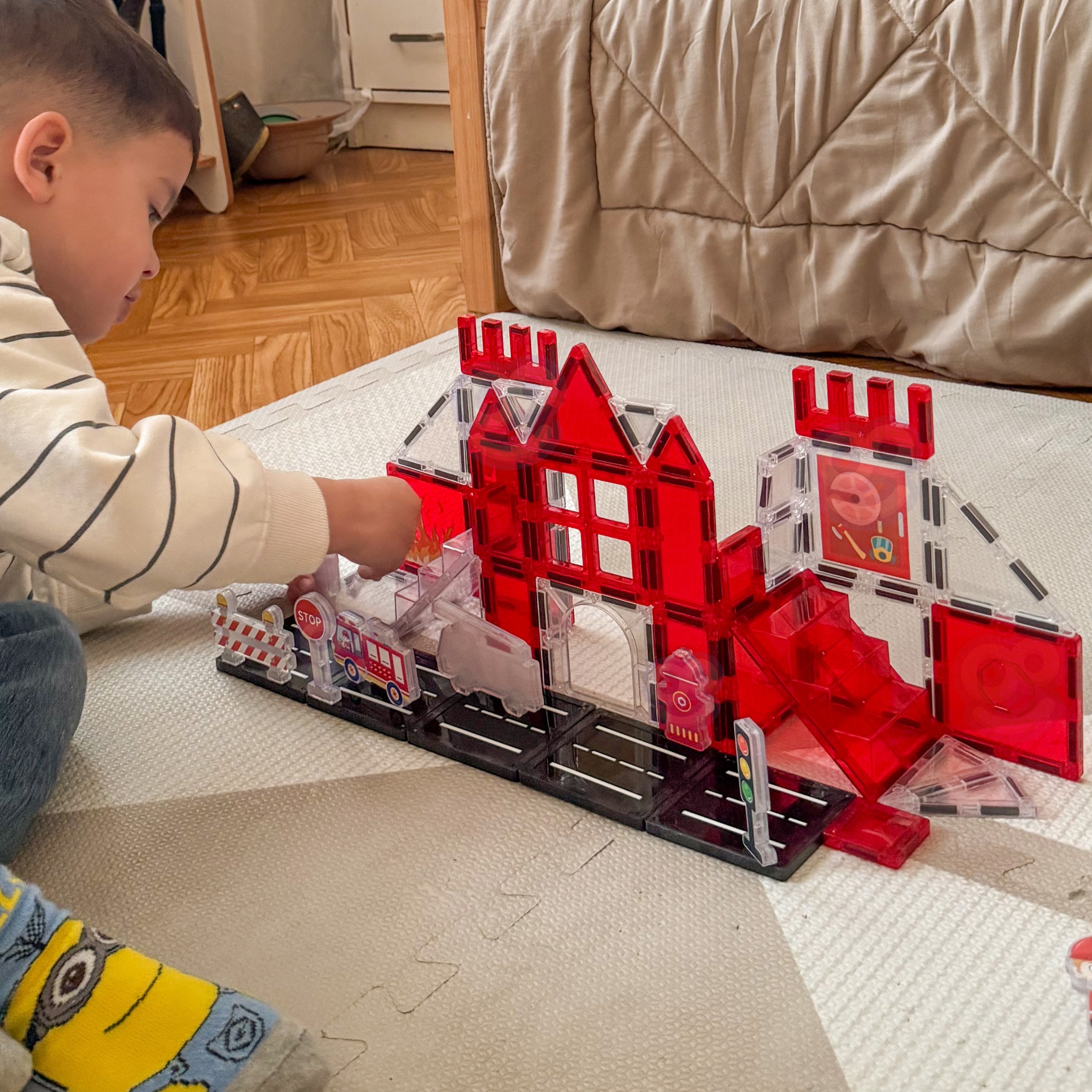 WOOPIE Magnetic Blocks 3D Fire Department Set 48 pcs. - Slika 4
