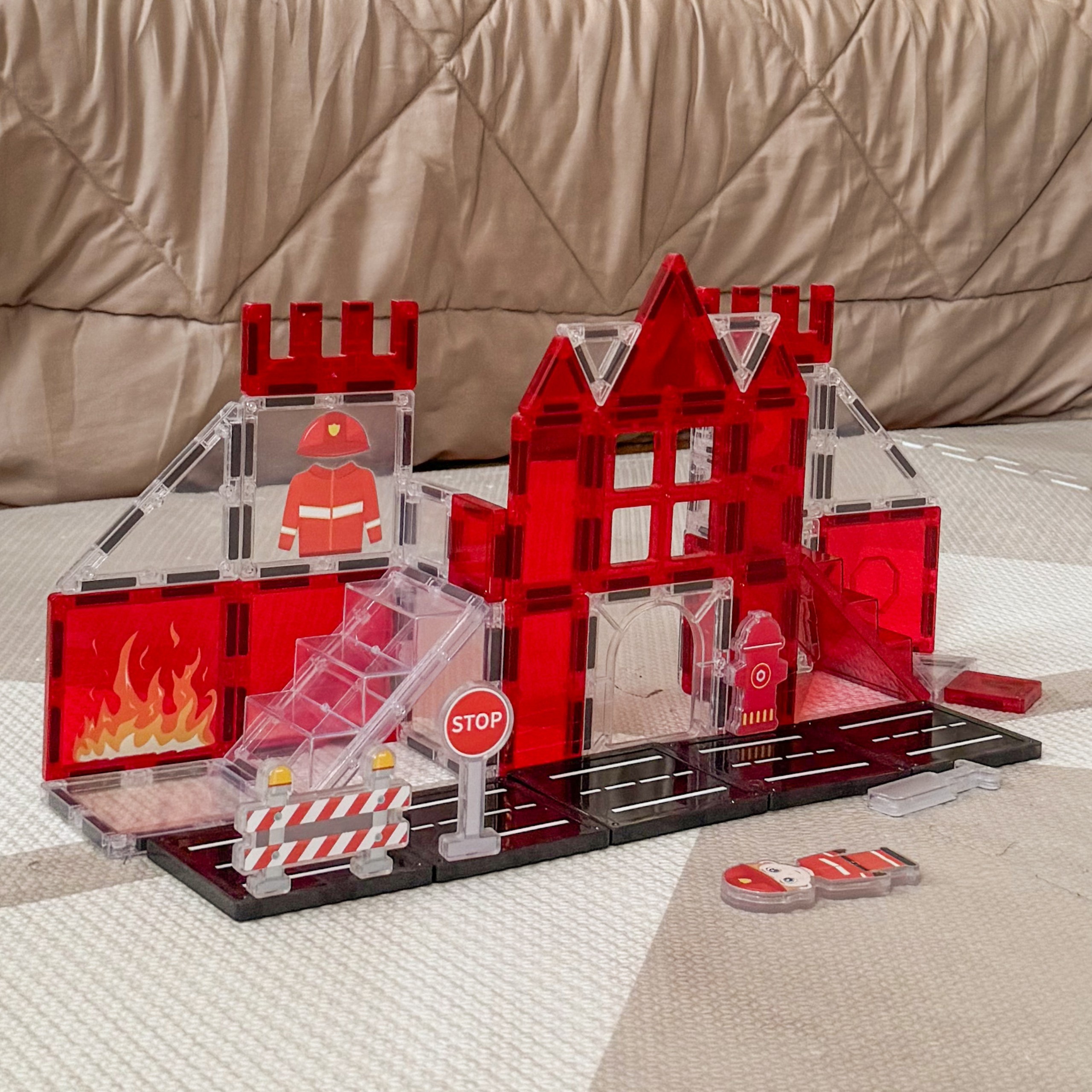 WOOPIE Magnetic Blocks 3D Fire Department Set 48 pcs. - Slika 6