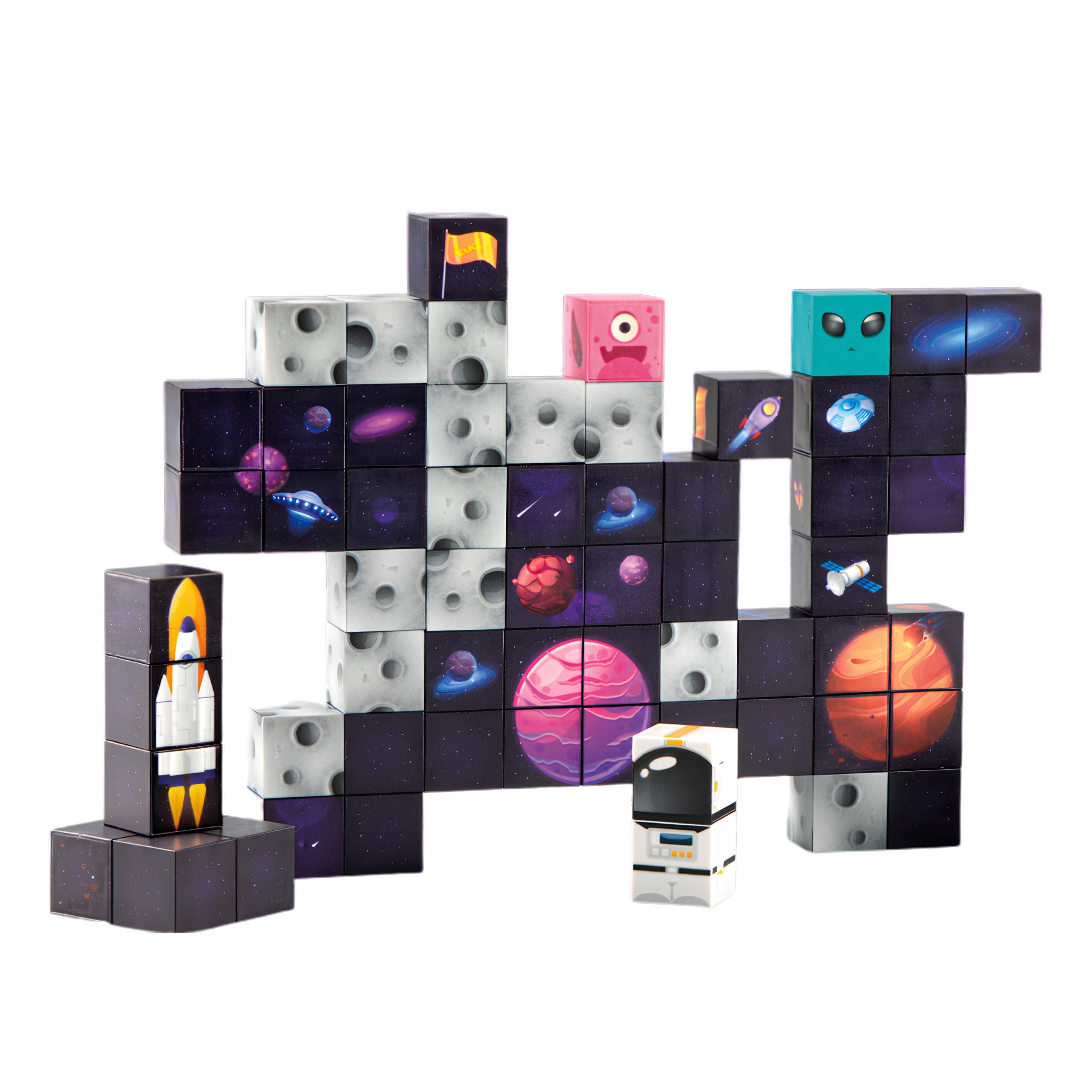 WOOPIE Magnetic Construction Cubes Cosmos 74 pcs. - Slika 4