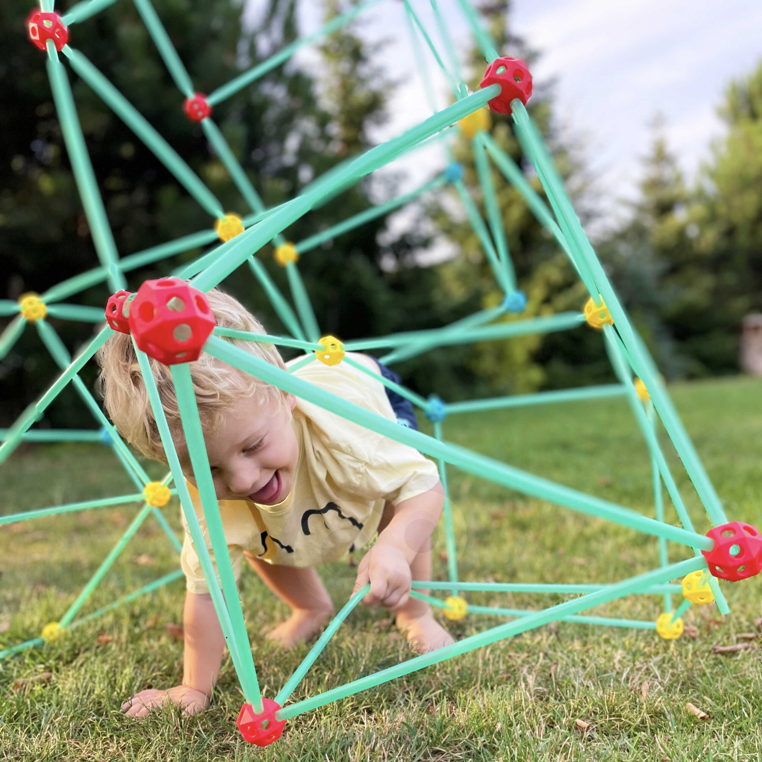 WOOPIE Big Blocks Construction Tent Set Straws Tubes 128 pcs. - Slika 5