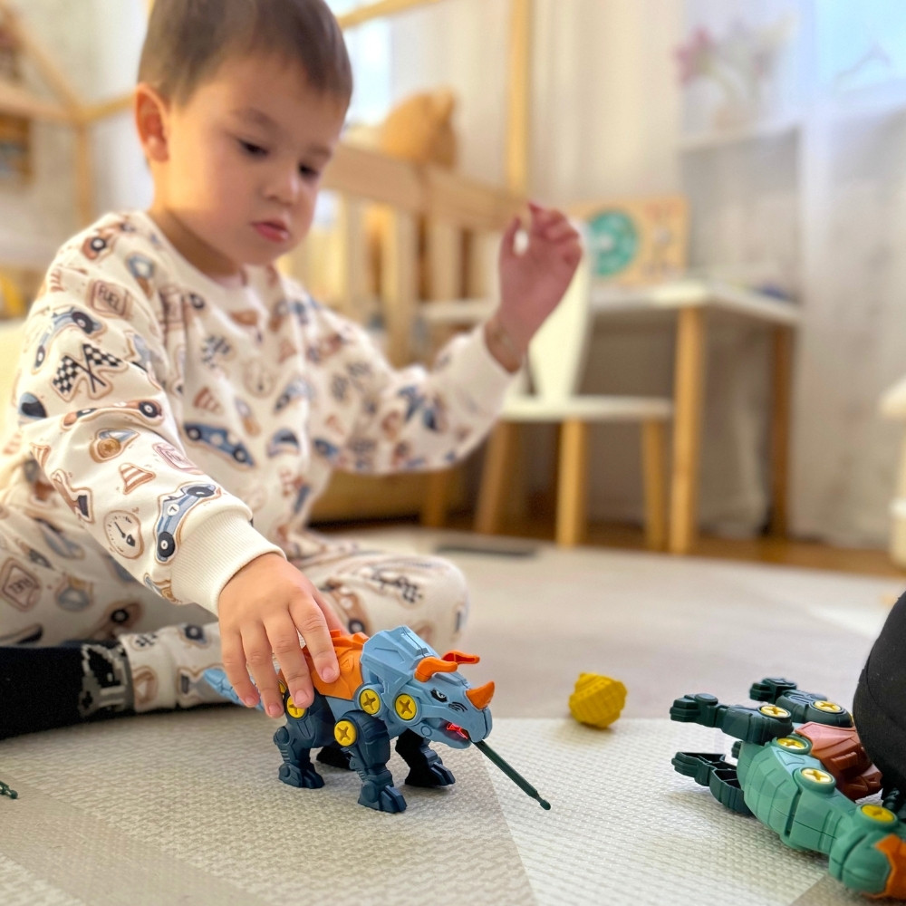 WOOPIE Dinosaurs to Screw 3-Piece Construction Set in a Box + Drill and Screwdriver - Slika 6