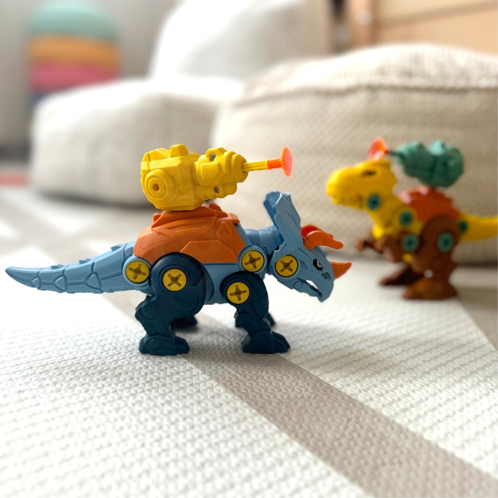 WOOPIE Dinosaurs to Screw 3-Piece Construction Set in a Box + Drill and Screwdriver - Slika 7