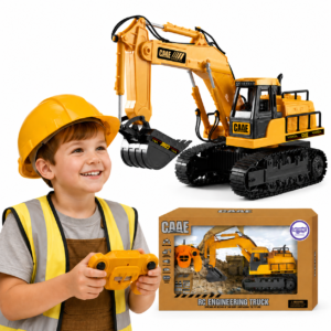 WOOPIE Large Remote Controlled Excavator on Tracks 7 Functions Sound + Acc.